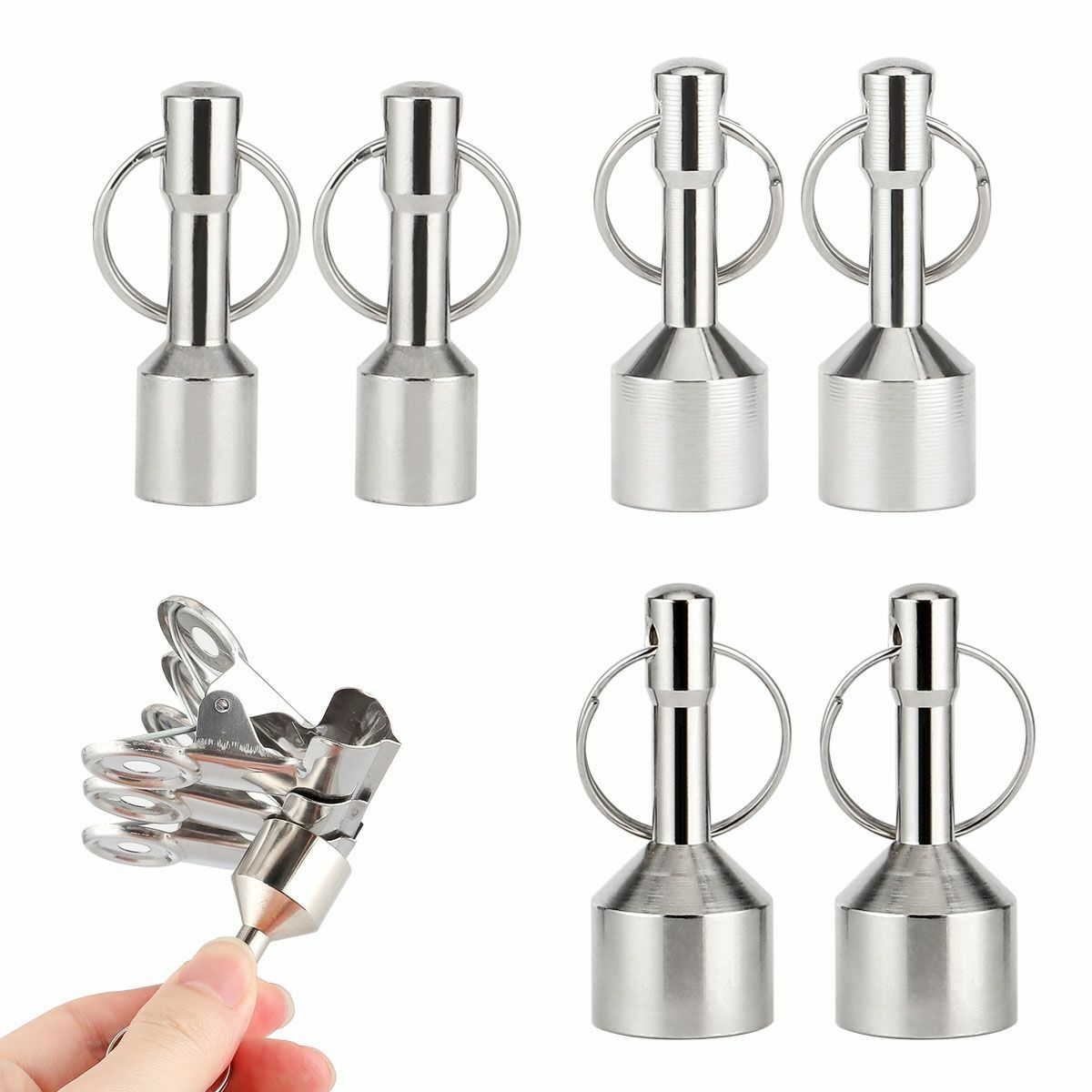 2PCS Keychain Neodymium Magnet for Testing Brass Gold Silver Coins Ferrous Metal