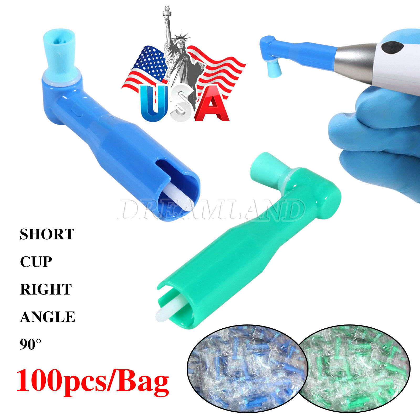 100/500 pcs Dental Disposable Prophy Angles Top Quality Money back guarantee!