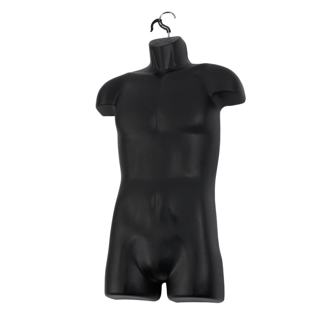 Hanging Clothing Form Display Torso Fits S – L Male Mannequin Black Hollow Back