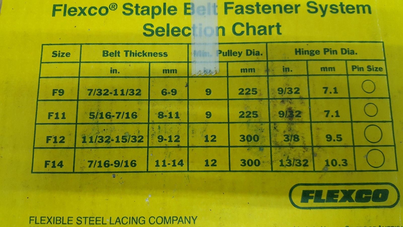 FLEXCO F11-48 F11 44045 Staple Belt Fasteners Conveyor Belt Splice/Repair New