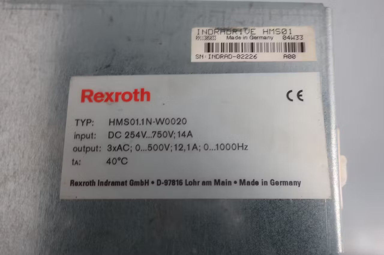Rexroth HMS01.1N-W0020-A-07-NNNN Servo Drive 0-1000hz 254-750v-dc 0-500v-ac