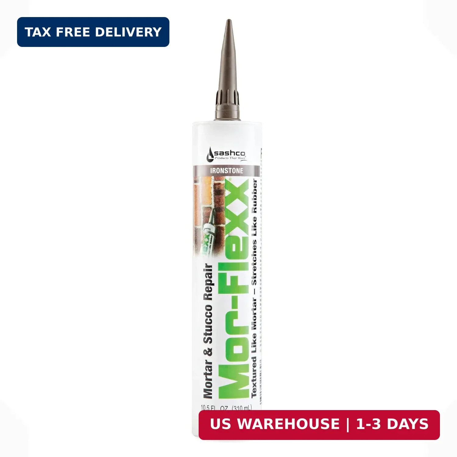 Mor-Flexx Textured Caulk, Ironstone 10.5 oz (Pack of 12)
