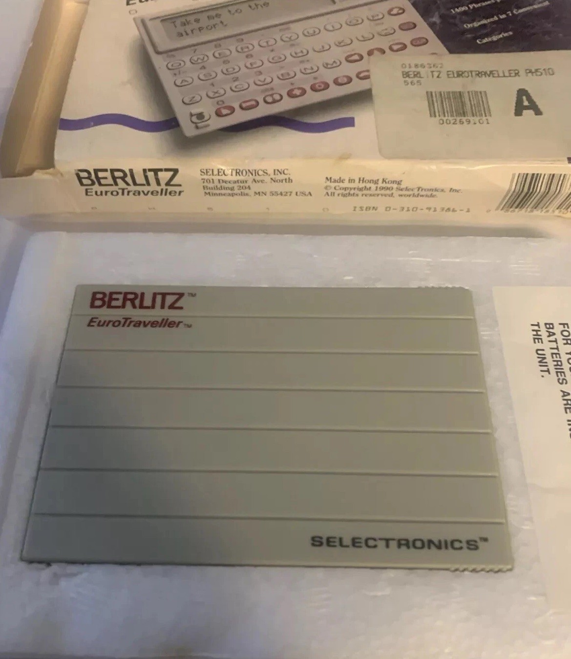 Berlitz EuroTraveller Interpreter PH510 Selectronics 1990 Needs batteries