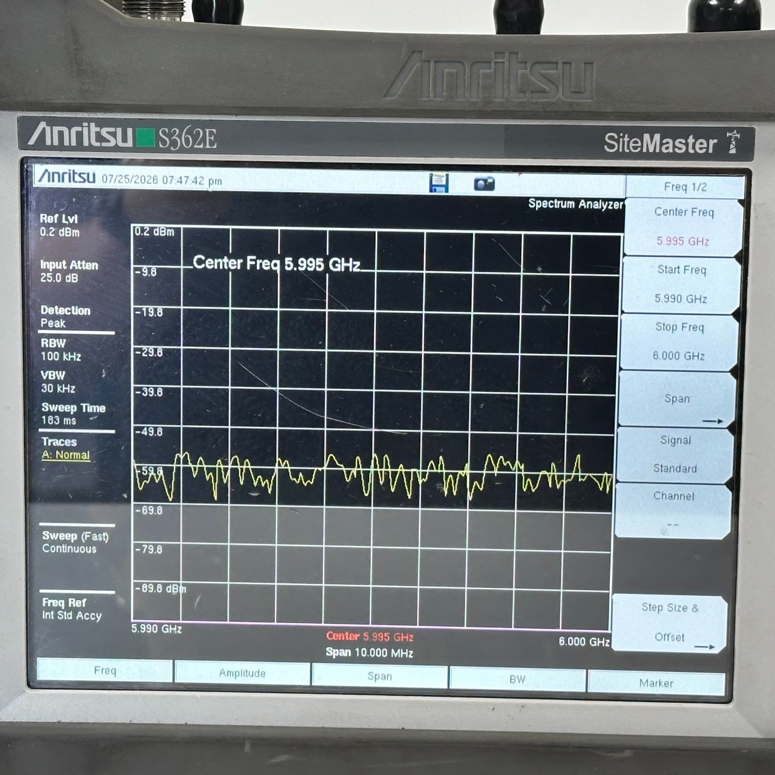 Anritsu S362E Site Master2 MHz to 6 GHz Cable & Antenna Analyzer