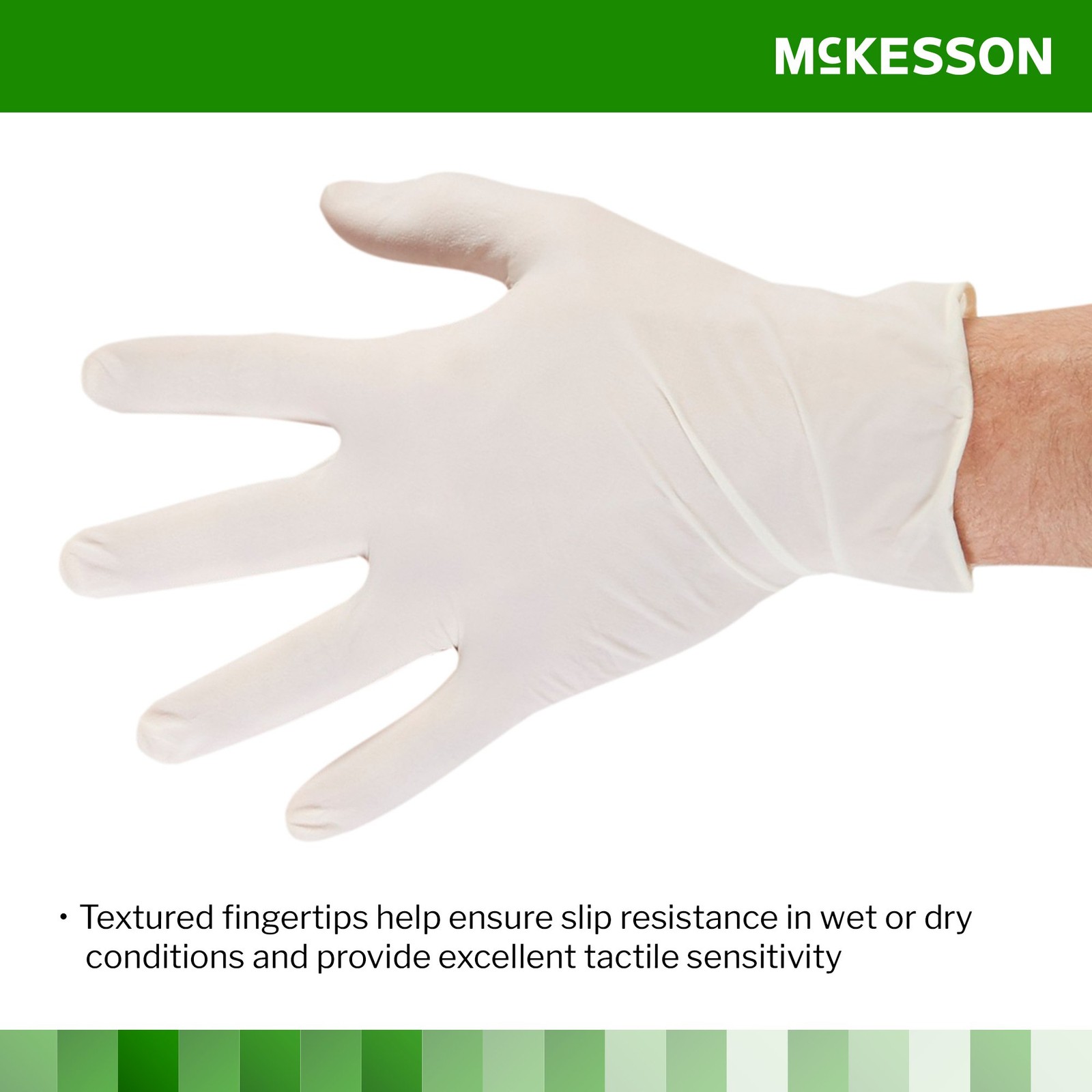 McKesson Confiderm Latex Exam Glove Standard Cuff Length LARGE 100 per Box