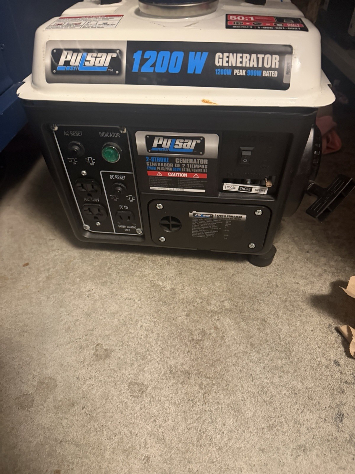 Pulsar 1200w/ Gas Generator – Never Used