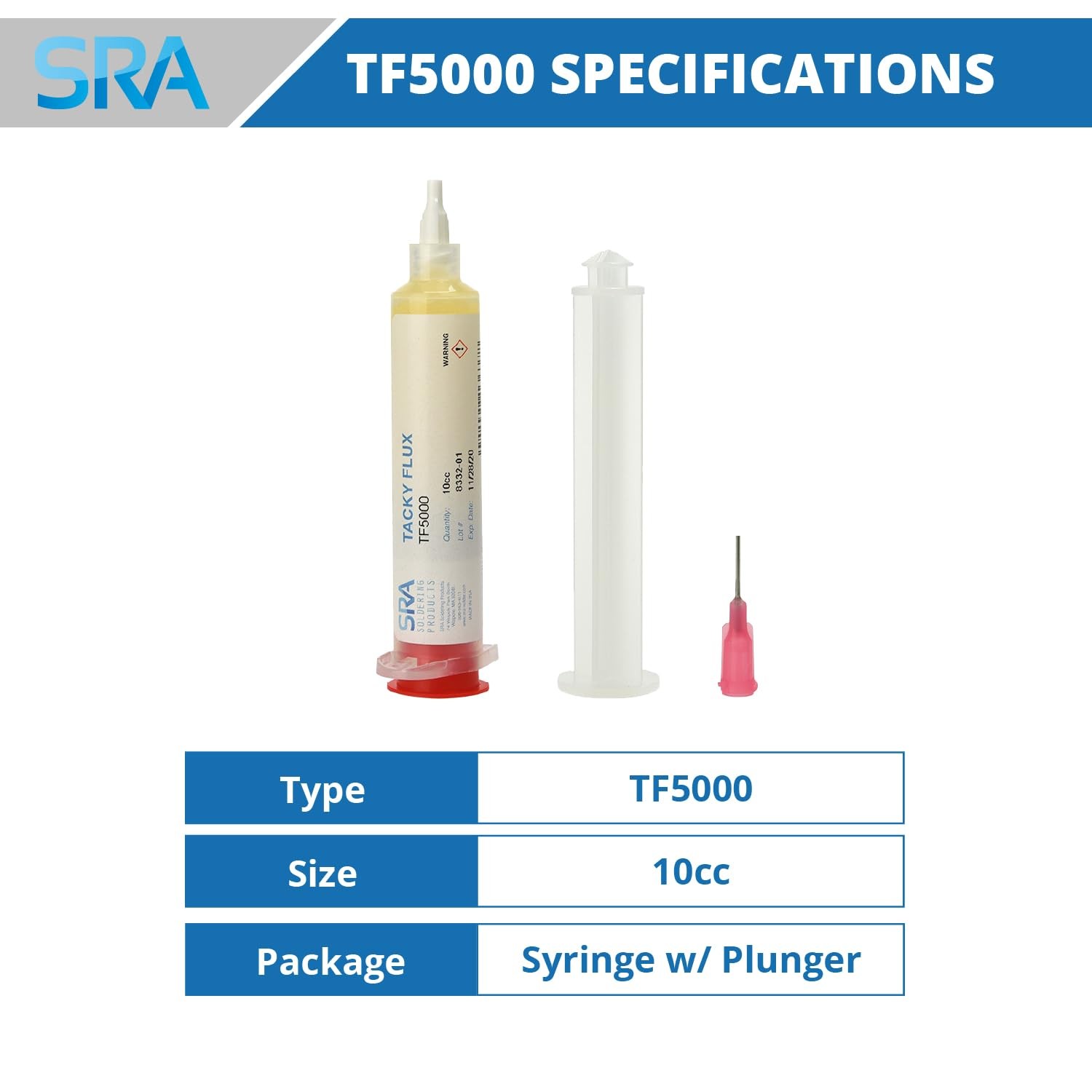 SRA Tack Flux TF5000 – Low Odor No Clean Tacky Flux for SMD Desoldering and IC C