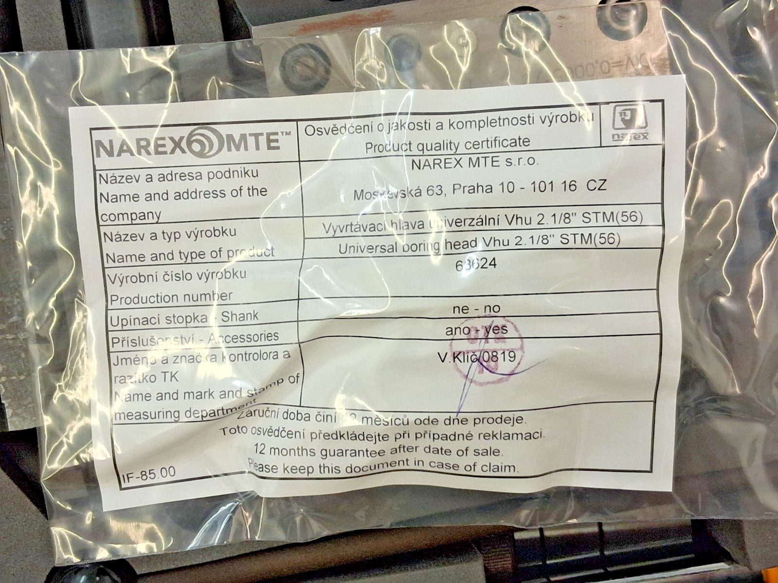 Narex Automatic Offset Boring & Facing Head 06770119