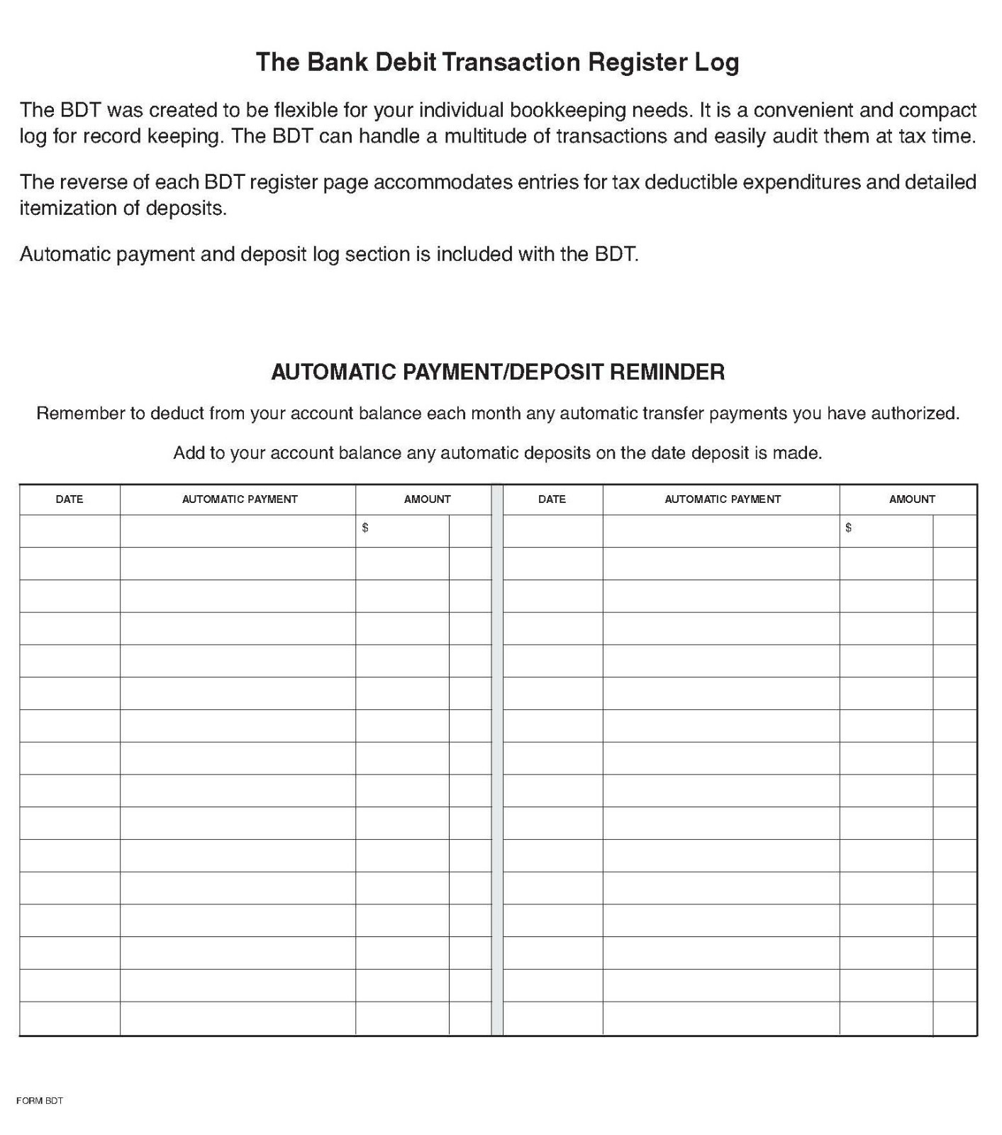 3 NEW BDT LARGE PROFESSIONAL DESK CHECKBOOK TRANSACTION REGISTER TAX RECORD LOG