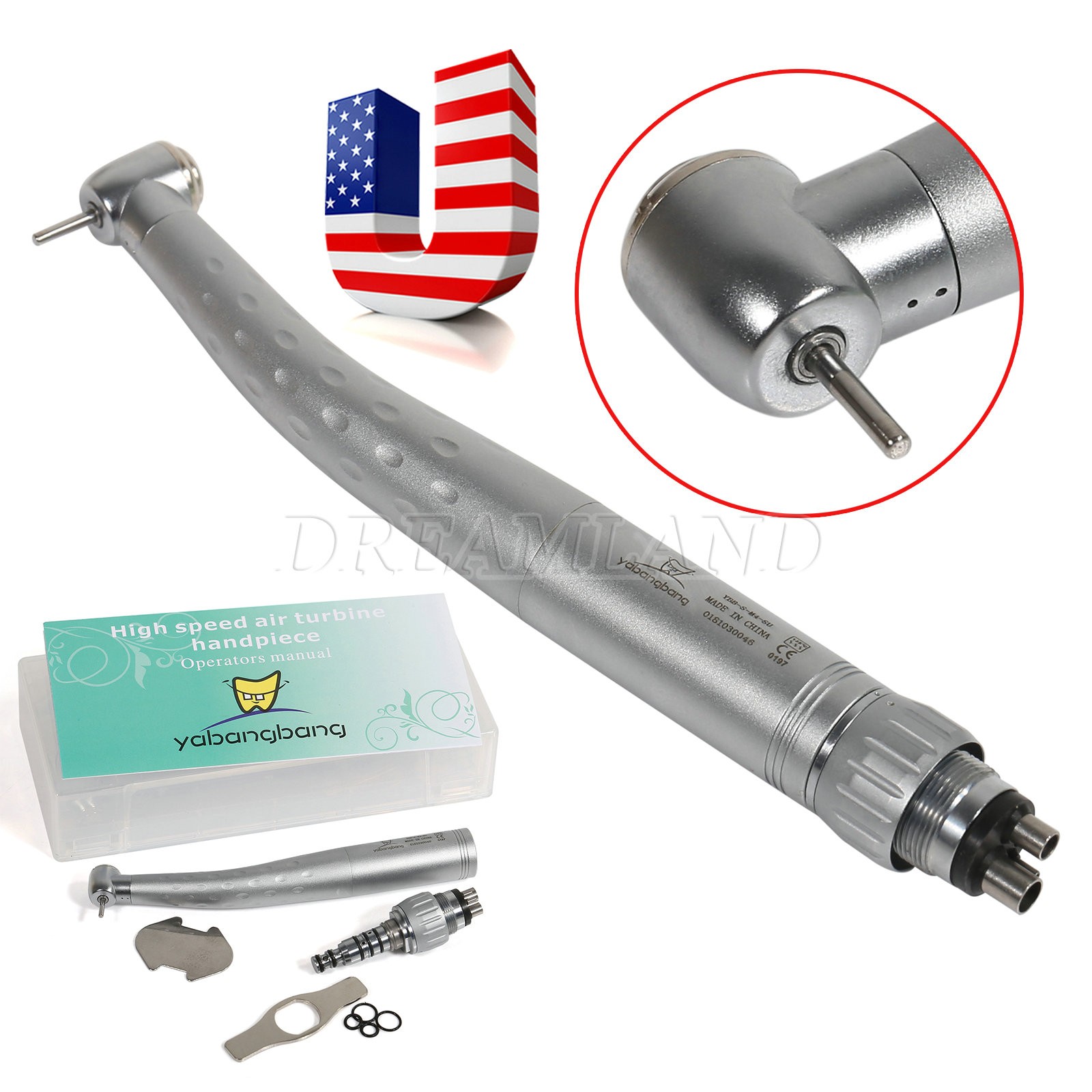 KAVO Style Dental High Speed Handpiece with 4 Hole Quick Coupler 360° Swivel