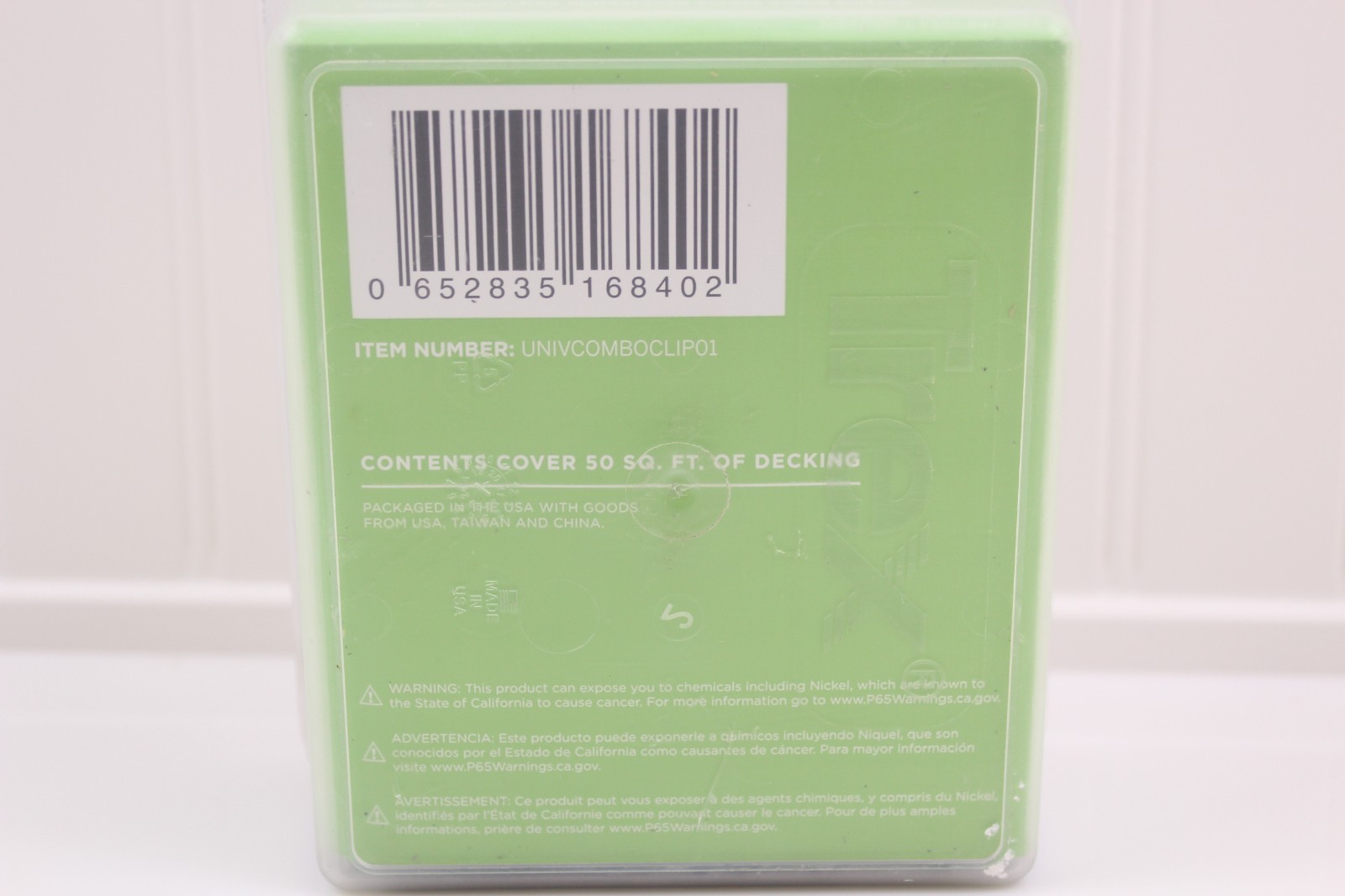 Trex Hideaway Hidden Fastener Kit UNIVCOMBOCLIP01 Universal Fasteners 50 Sq Ft
