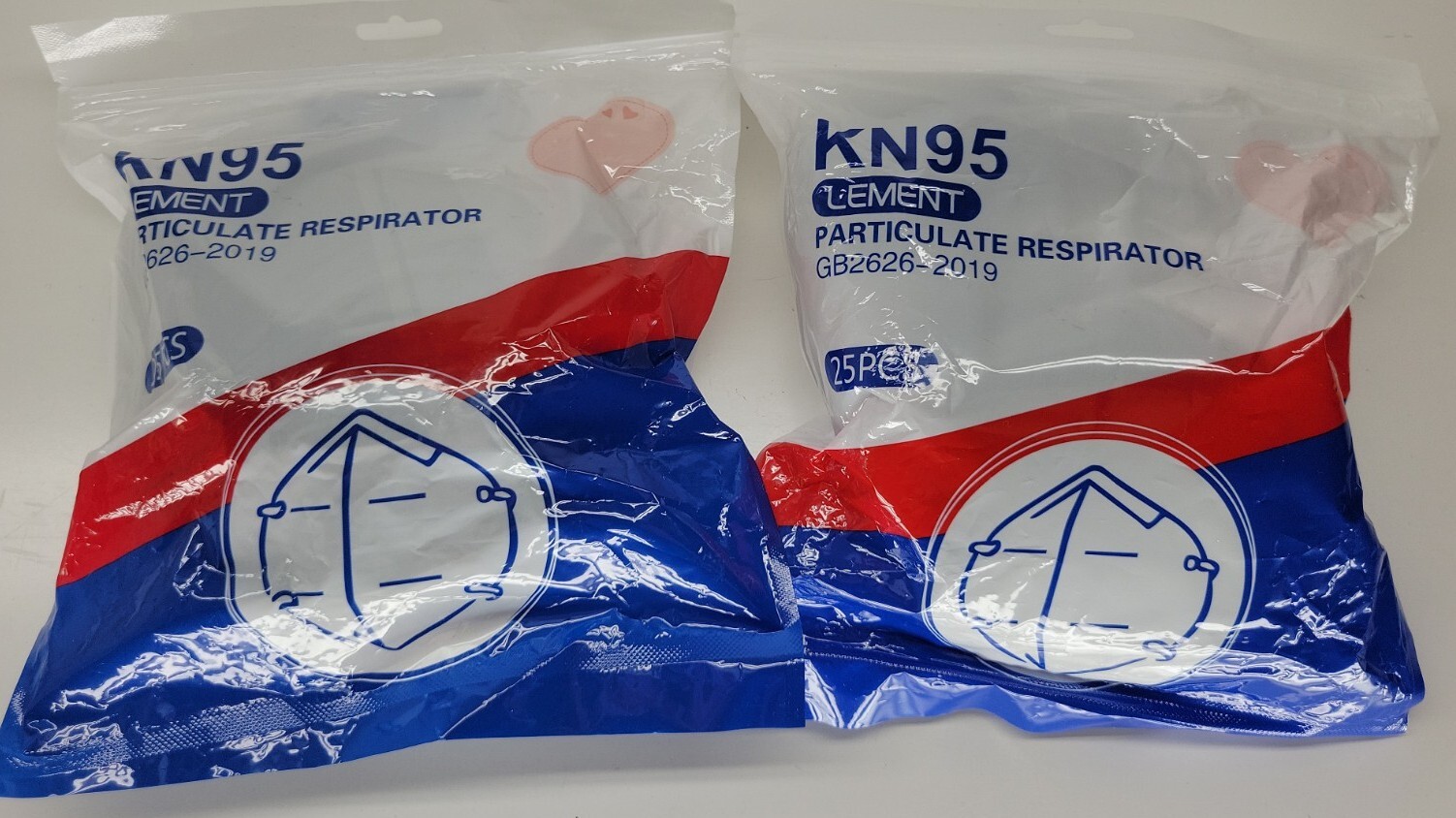 KN95 Lement Particulate Respirator 50 Black Masks GB2626-2019 FACTORY SEALED
