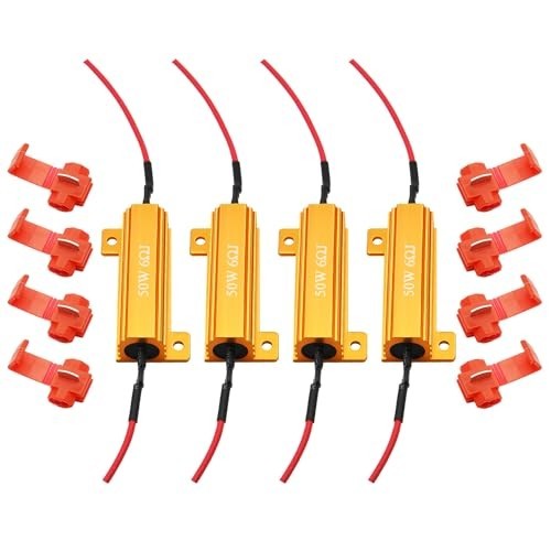 4Pcs 50W 6Ohm Load Resistors for LED Bulb Hyper Flash/Error Code Fix