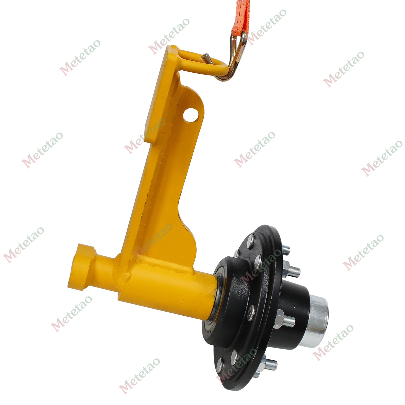 2Pack Shipping Container Wheels 8×6.5 Lug Wheels Kit with Ratchet Strap US