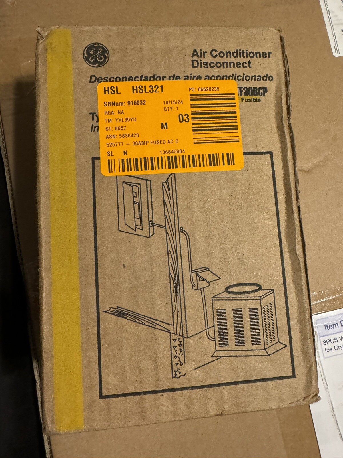 GE TF30RCP 240V 30A AC Disconnect Safety Switch – Gray