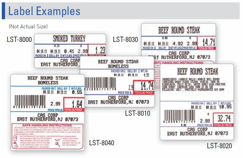 CAS LP1000N Label Printing Scale 30 x 0.01lb NTEP Legal For Trade LP-1000N