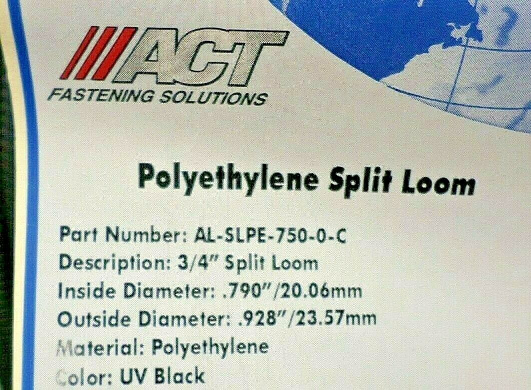 3/4″ x 10-Feet Black Poly Corrugated Split Wire Loom Protective Tubing