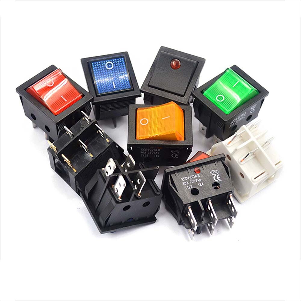 KCD4 Rectangular Boat Rocker Switch 25x31mm Rocker Power Switch ON-OFF AC 250V