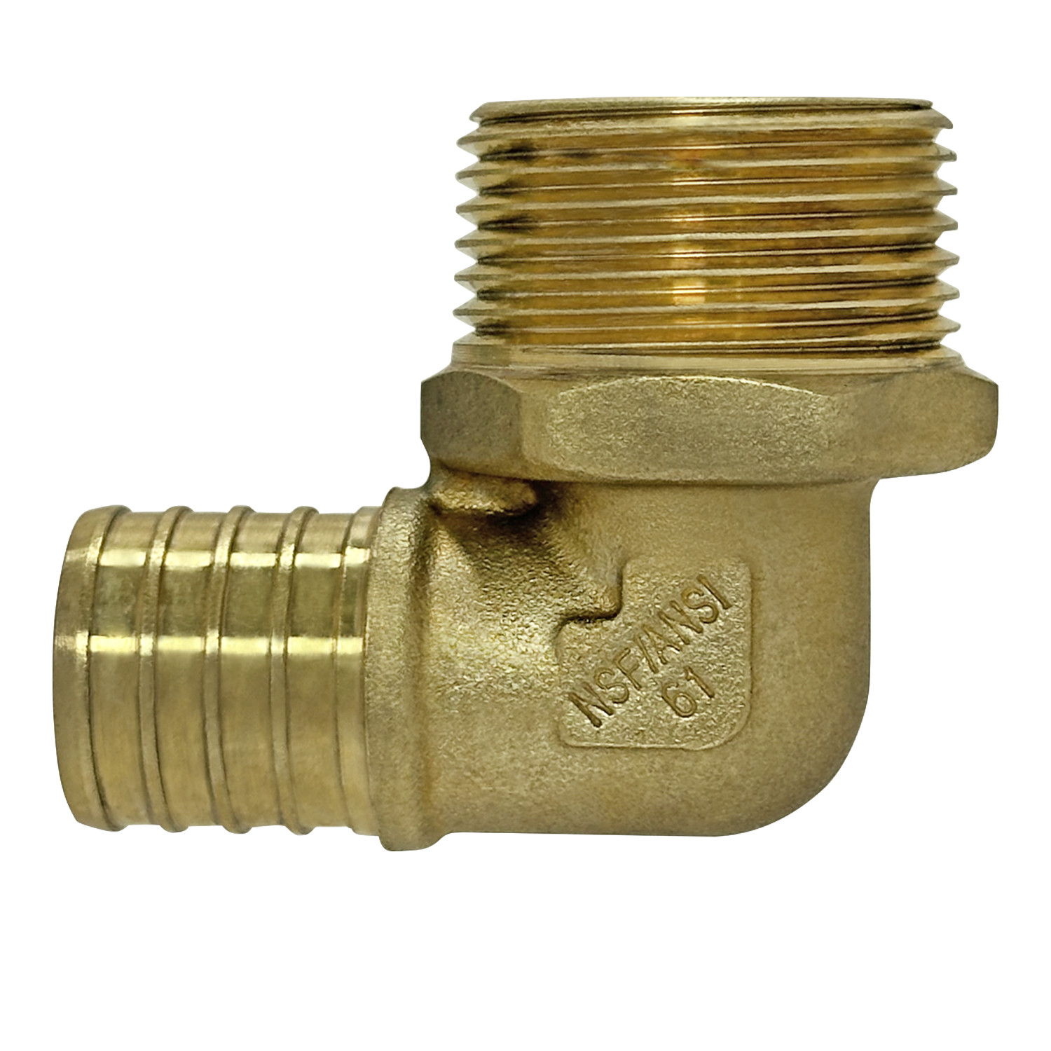 2 Pcs XFITTING Barb Crimp 1 Inch Pex X 1 Inch Male Threaded Elbow