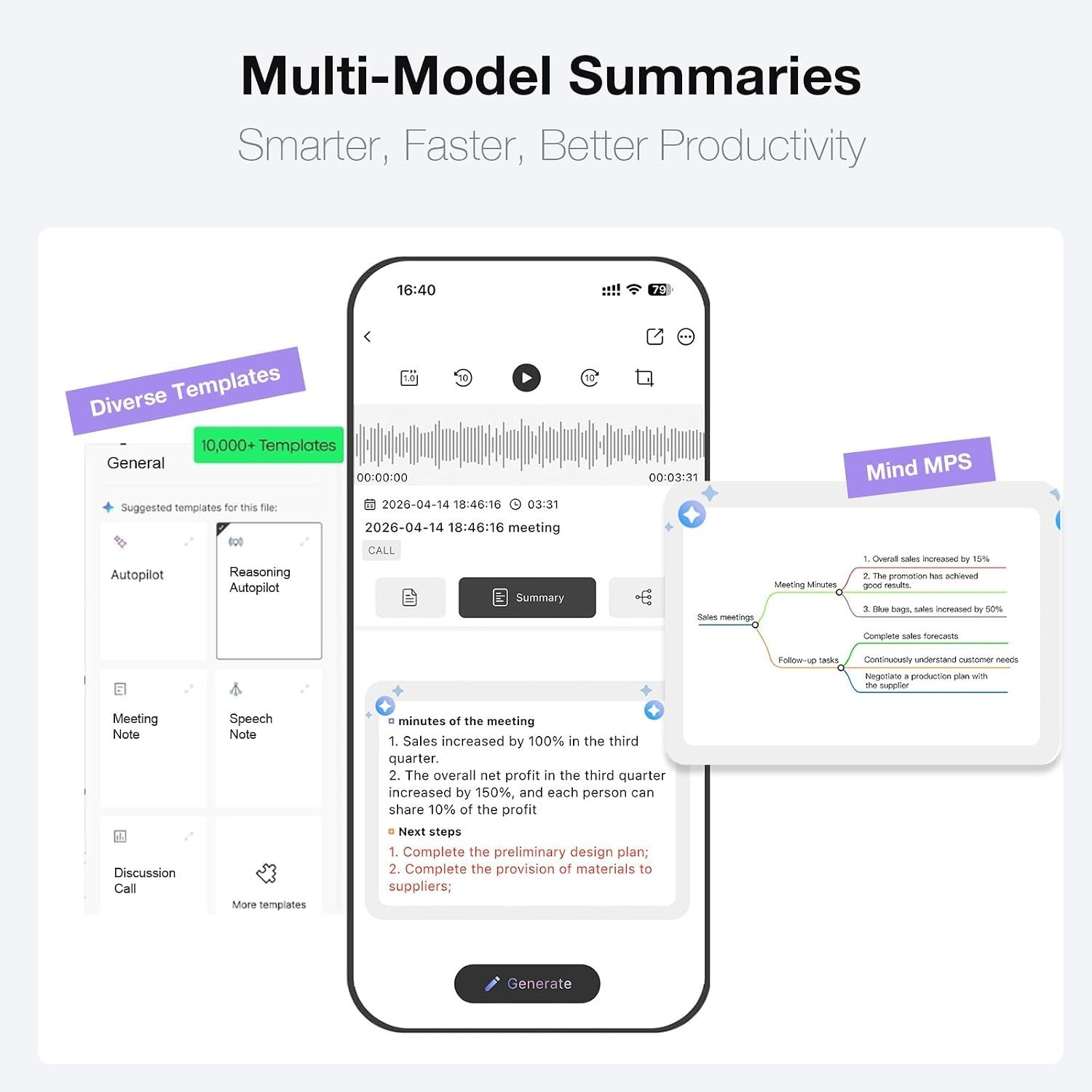 AI Voice Recorder, Transcribe & Summarize with AI