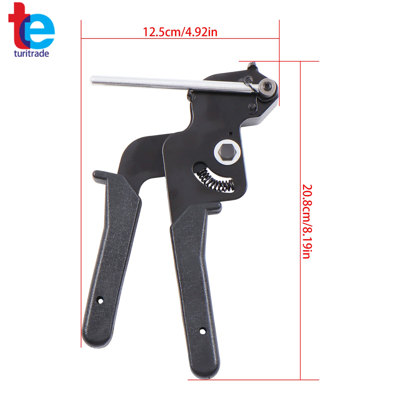 Stainless Steel Cable Tie Gun + 200PC Metal 11.8″ Zip Ties -20°F to +180°F