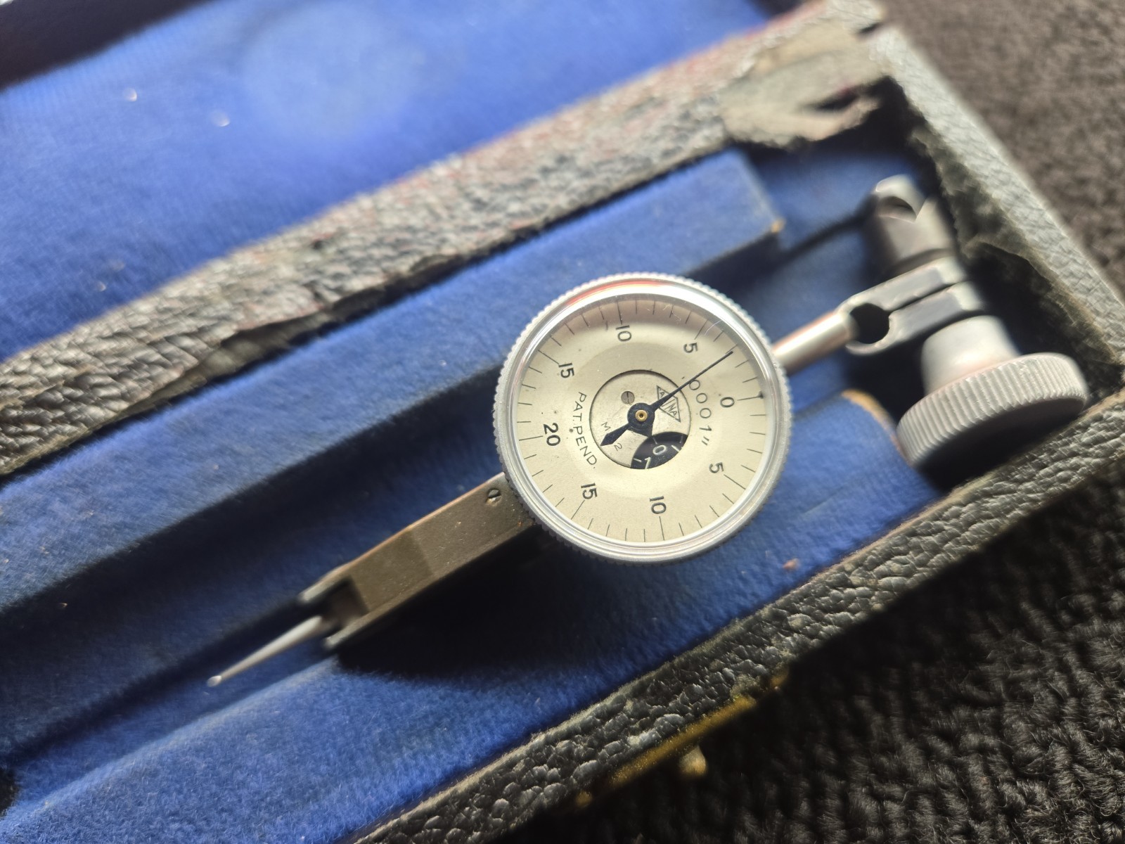 Vintage Alina .0001 Test Indicator with Storage Case And Snug