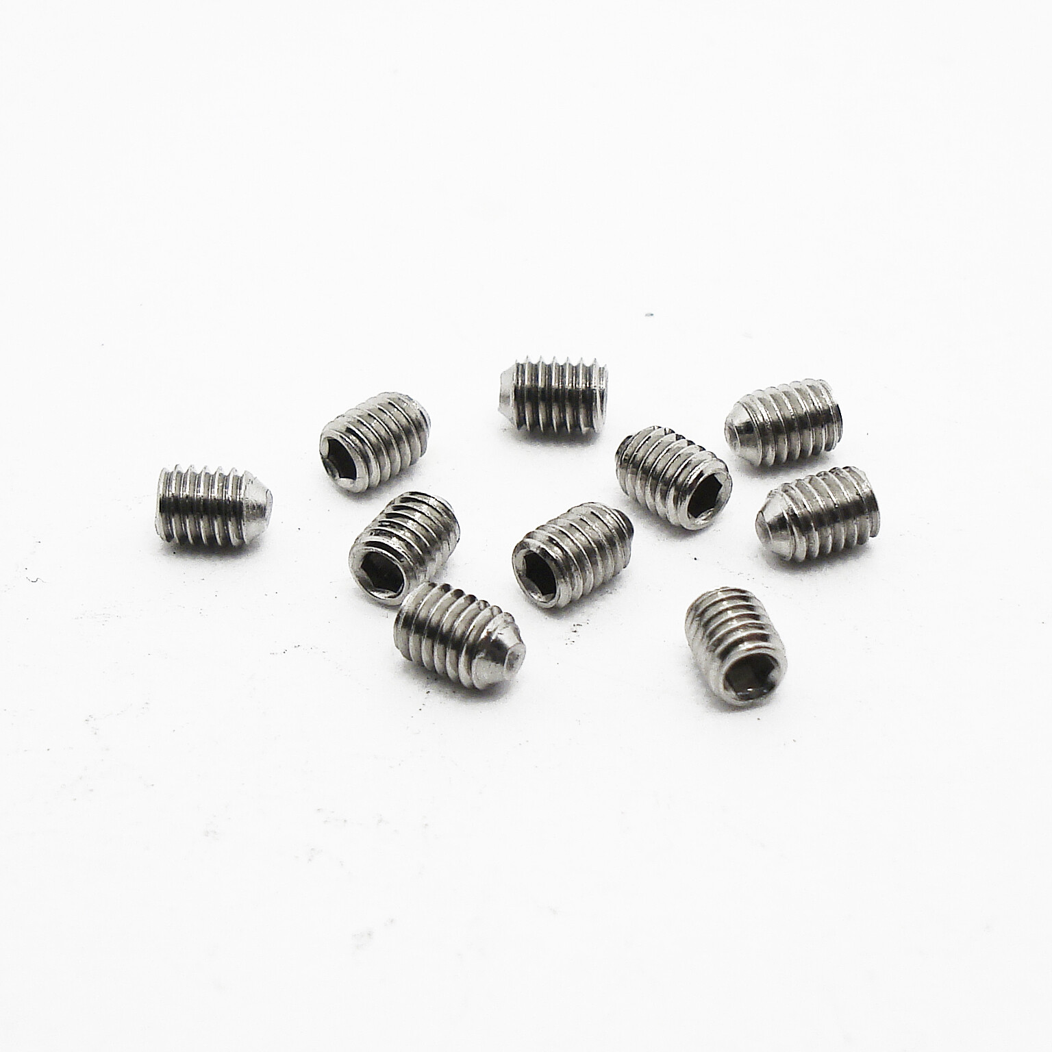 M3 x 4mm, Socket Set Screws Cup Point, A2 304 18-8, Stainless Steel