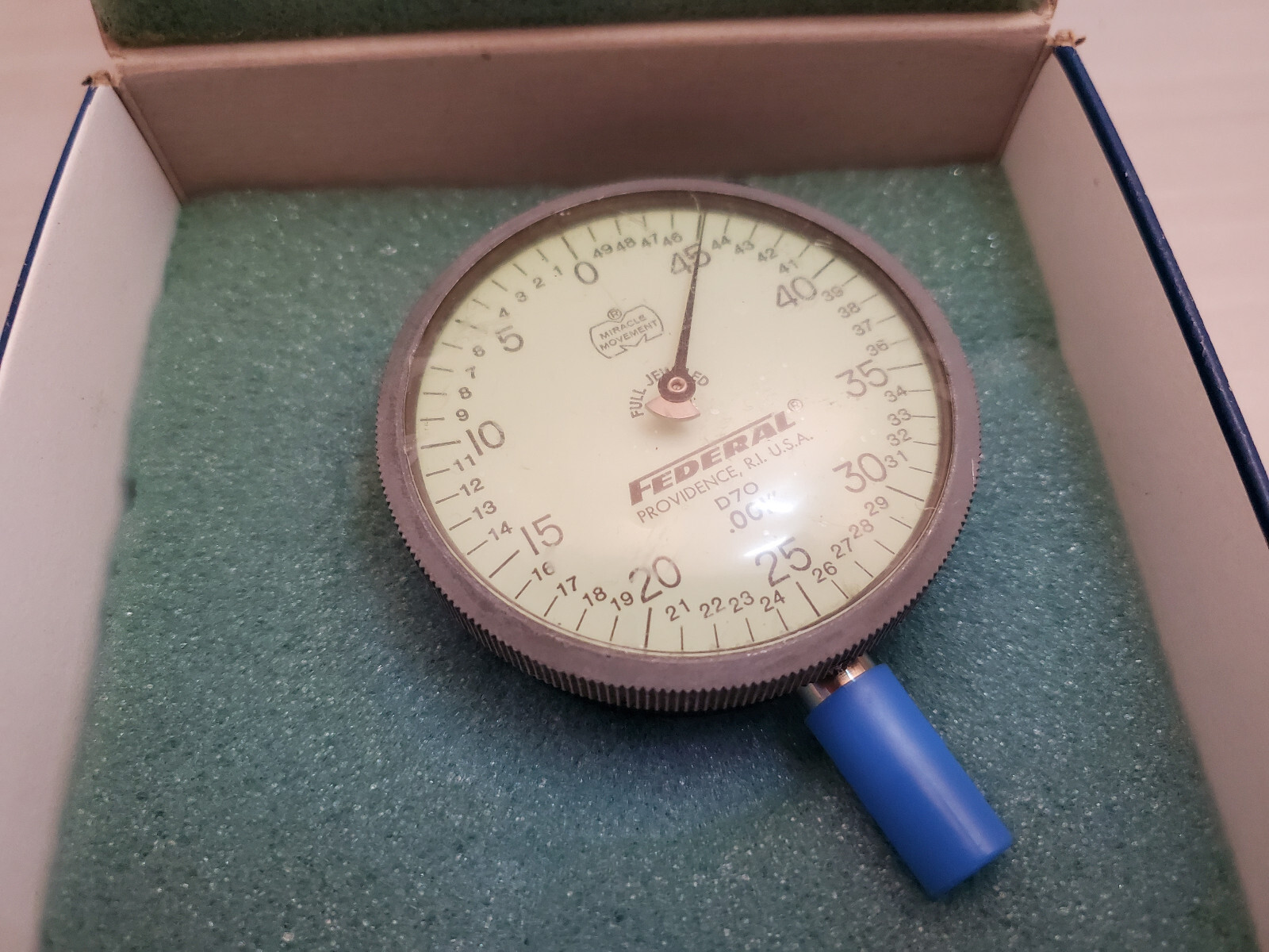 MAHR FEDERAL Dial Indicator Full Jeweled D70 .001