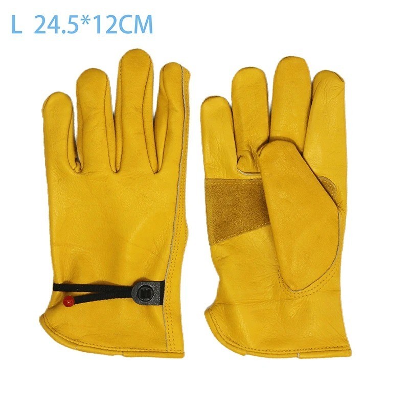 One Pair Wells Lamont Men’s Leather Work Gloves Cowhide Leather, NEW