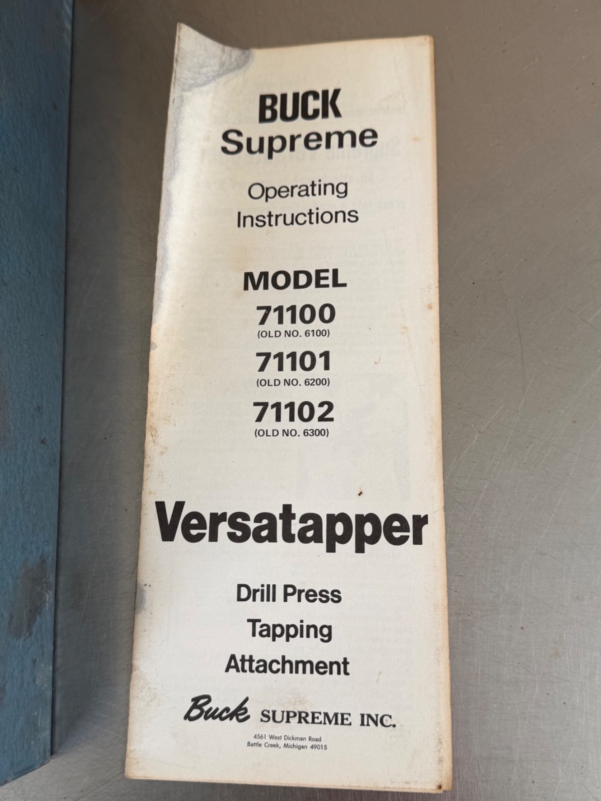 Buck Supreme Versatapper Tapping Attachment 71100 (6100) #10-1/2″ Cap G-1
