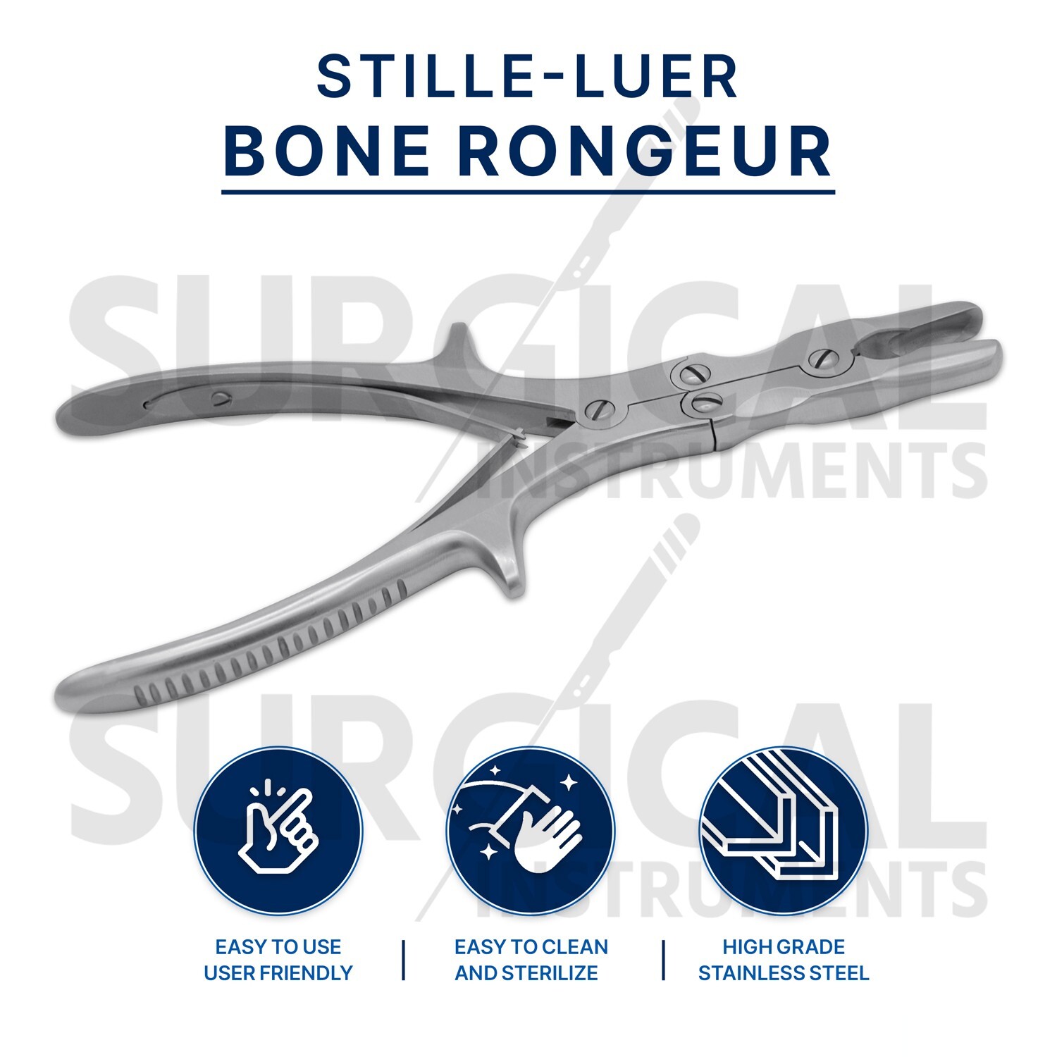 Stille-Luer Bone Rongeur 8.75″ Straight Double Action Orthopedic German Grade