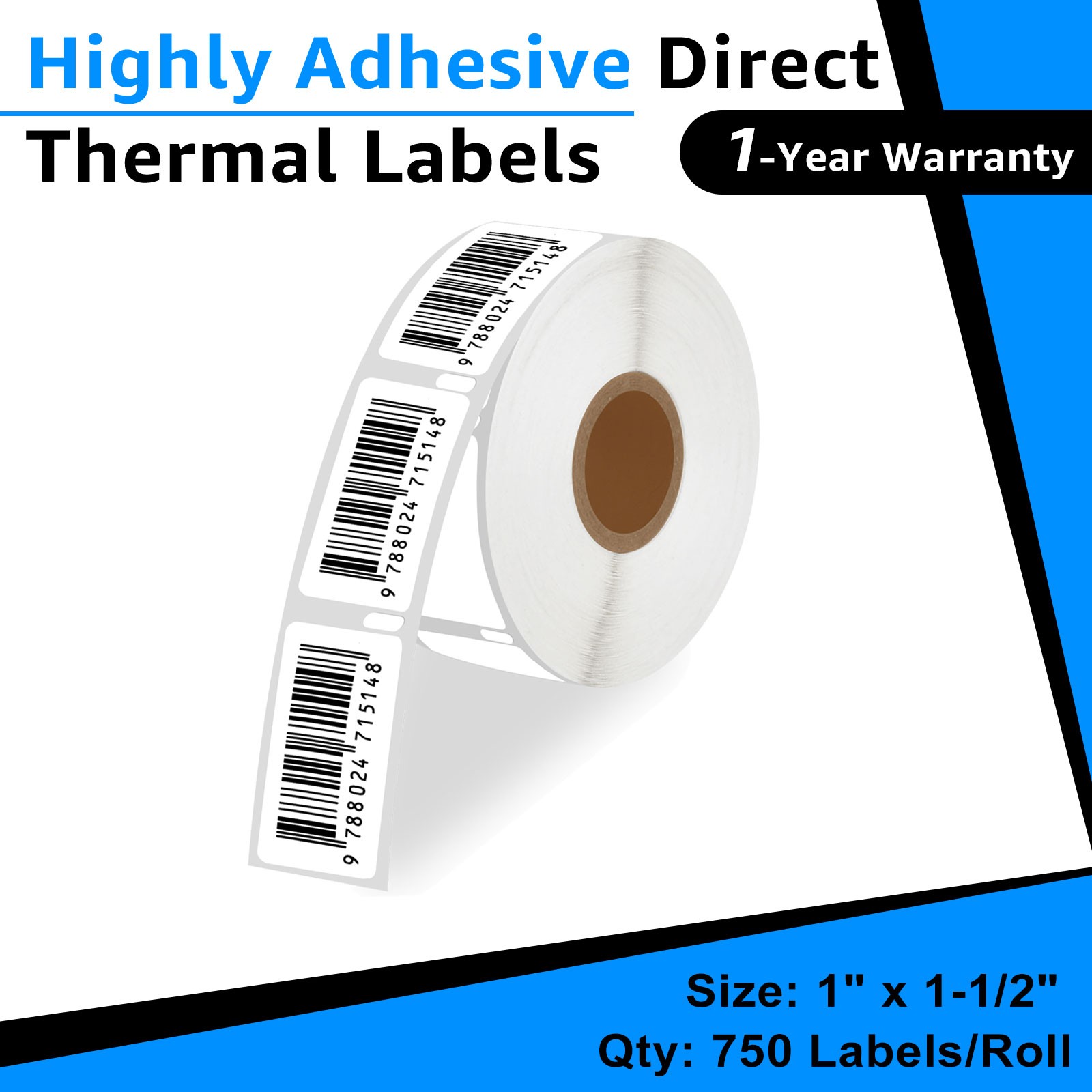 Book Spine Labels 1″ x 1-1/2″ for Dymo LabelWriter 30347 25mm x 38mm Tapes