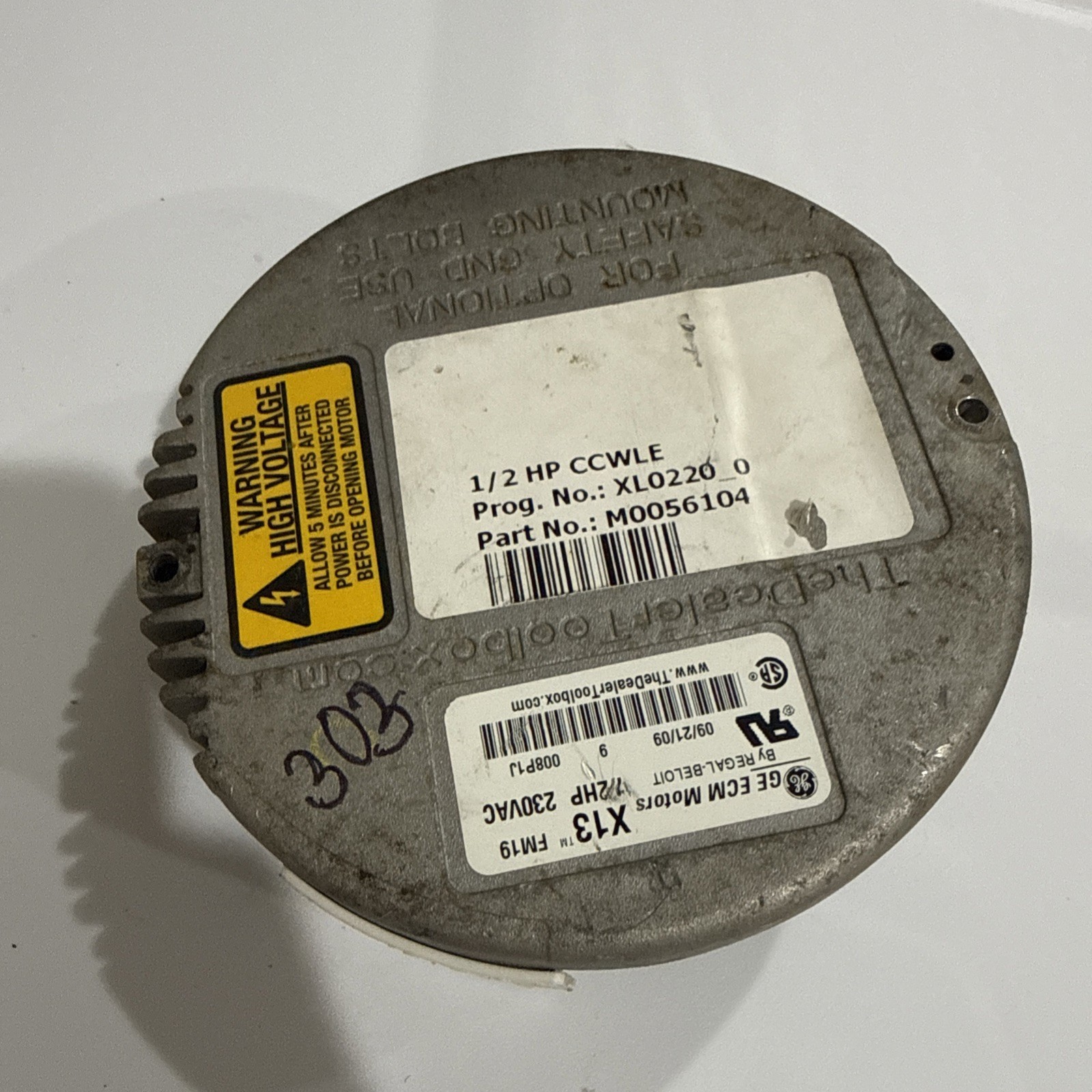 GE ECM X13 FM19 1/2 HP Programmed CL0220_0 CCWLE Rotation