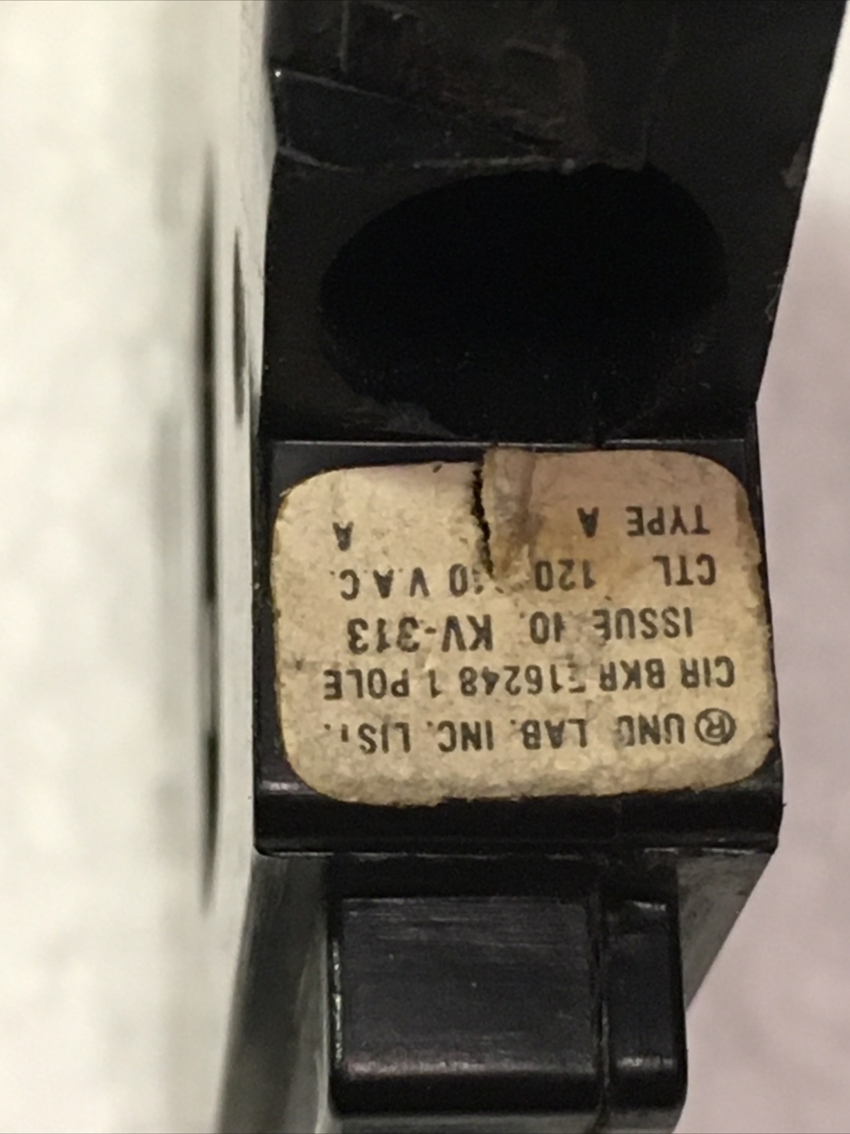 A115L Challenger American Switch A Left Hook 1 Pole 15A 120VAC Circuit Breaker