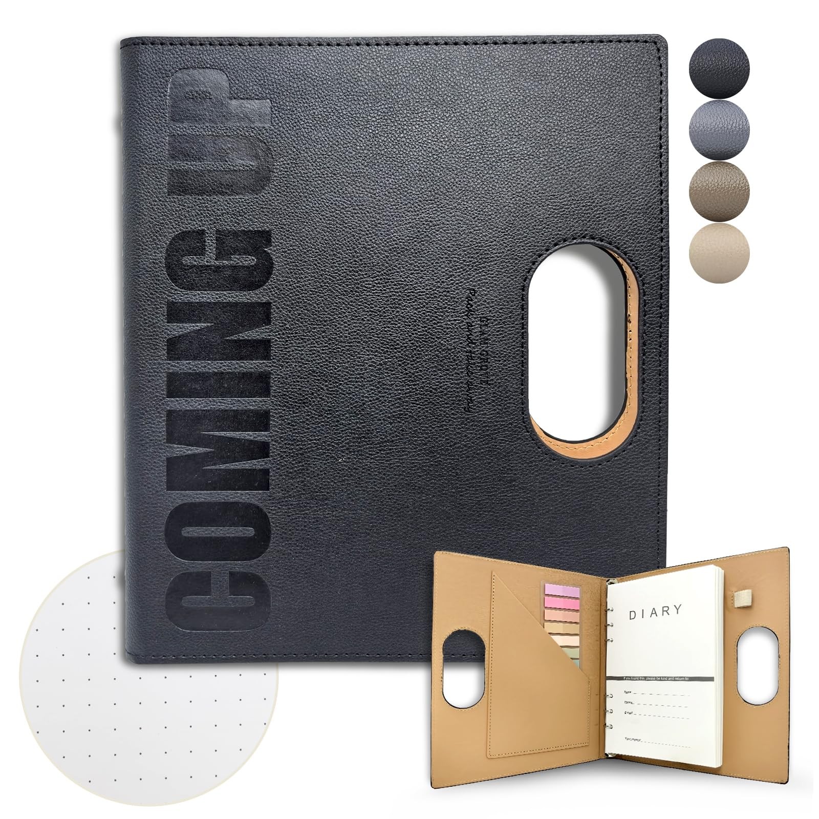 Dotted A5 Binder Portable Refillable Notebook – 5.8″ x 8.3″, 160 Pages of 100…