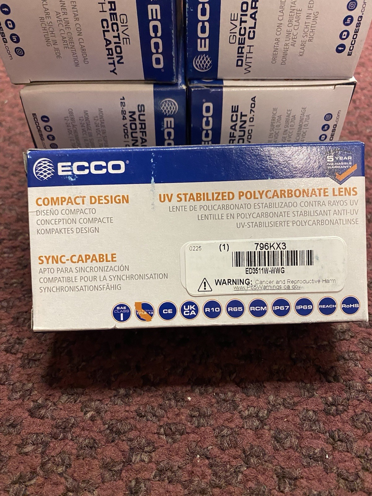 Ecco LED Directional Warrning Light ED3511A-WWG Ecco ED3511W-WWG WHITE