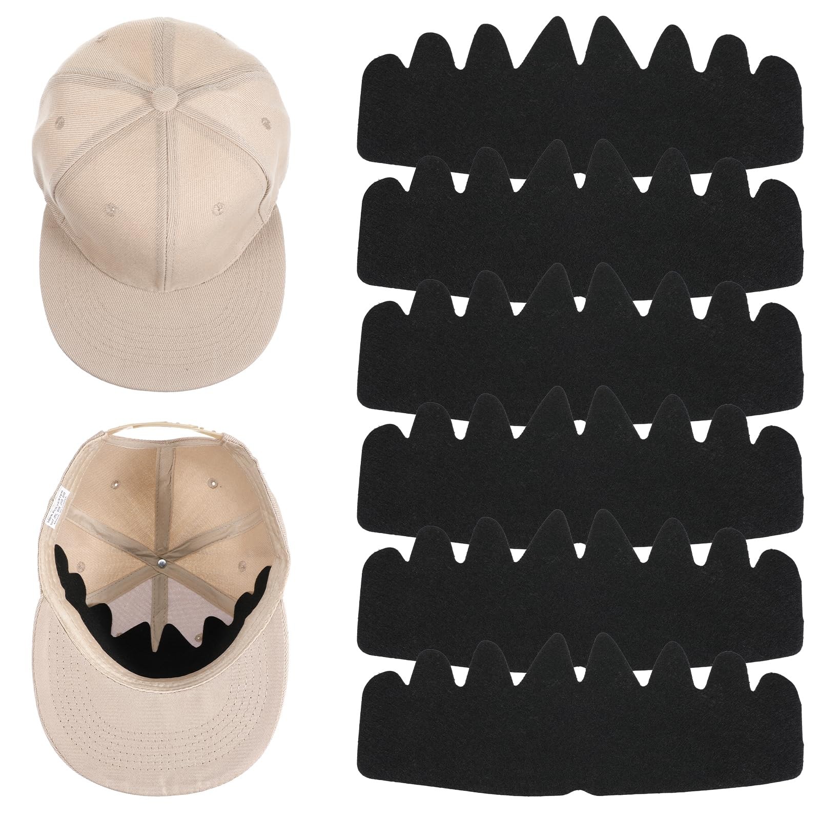 6 Pcs Hat Sweat Liner Hat Sweat Protector No Sweat Hat Liner Baseball Caps Inser
