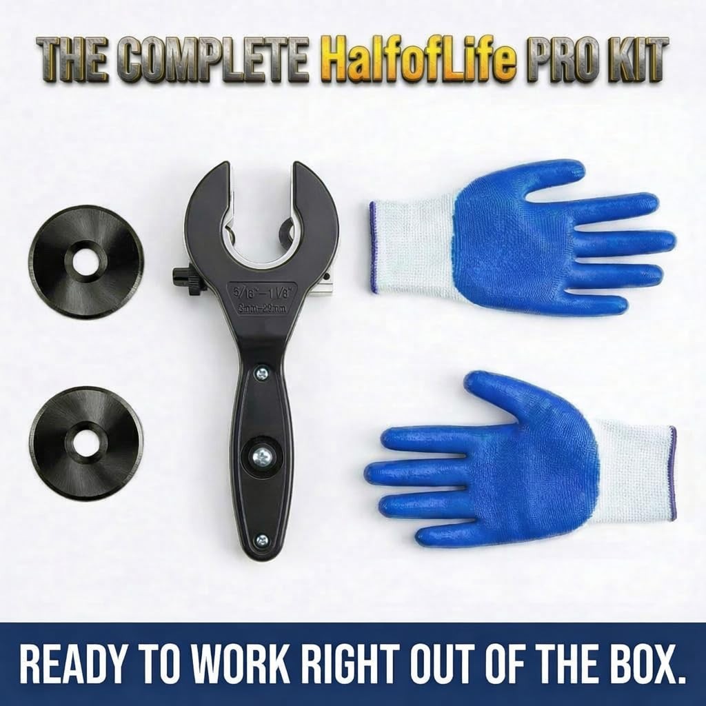 Ratcheting Pipe Cutter 2in1 Tube Cutter Copper Metal PVC Plastic 5/16 to 1 1/8