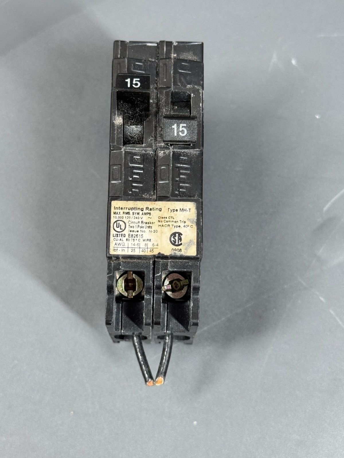 Murray MP1515 15A 120/240V Tandem Duplex Circuit Breaker Type MH-T Tested