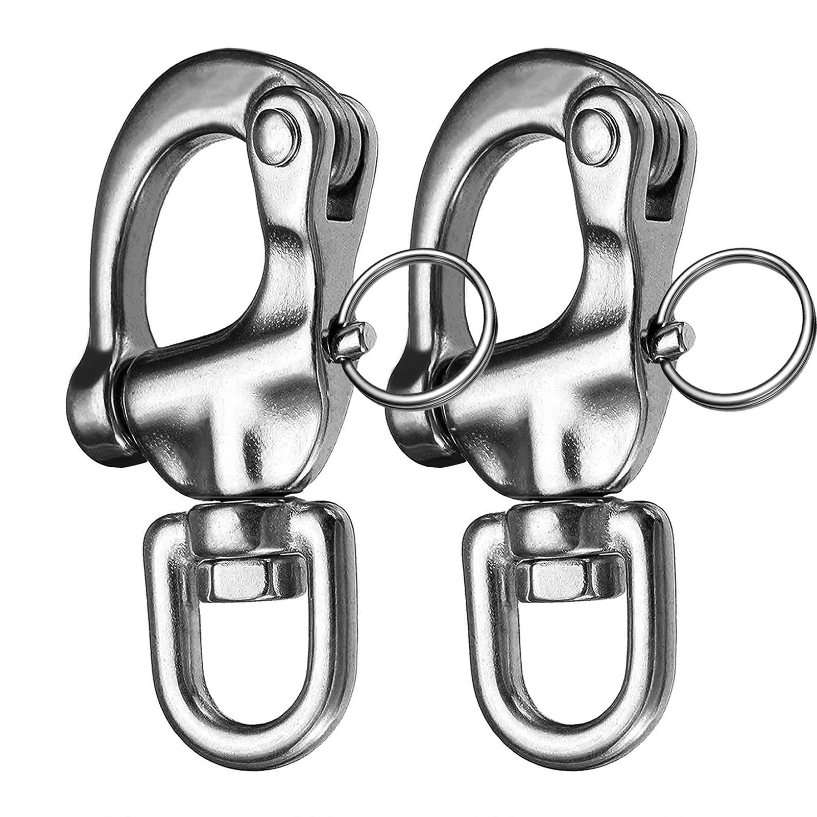 Necmetu Snap Shackle 316 Stainless Steel Swivel Shackle Sailing Halyard Quick