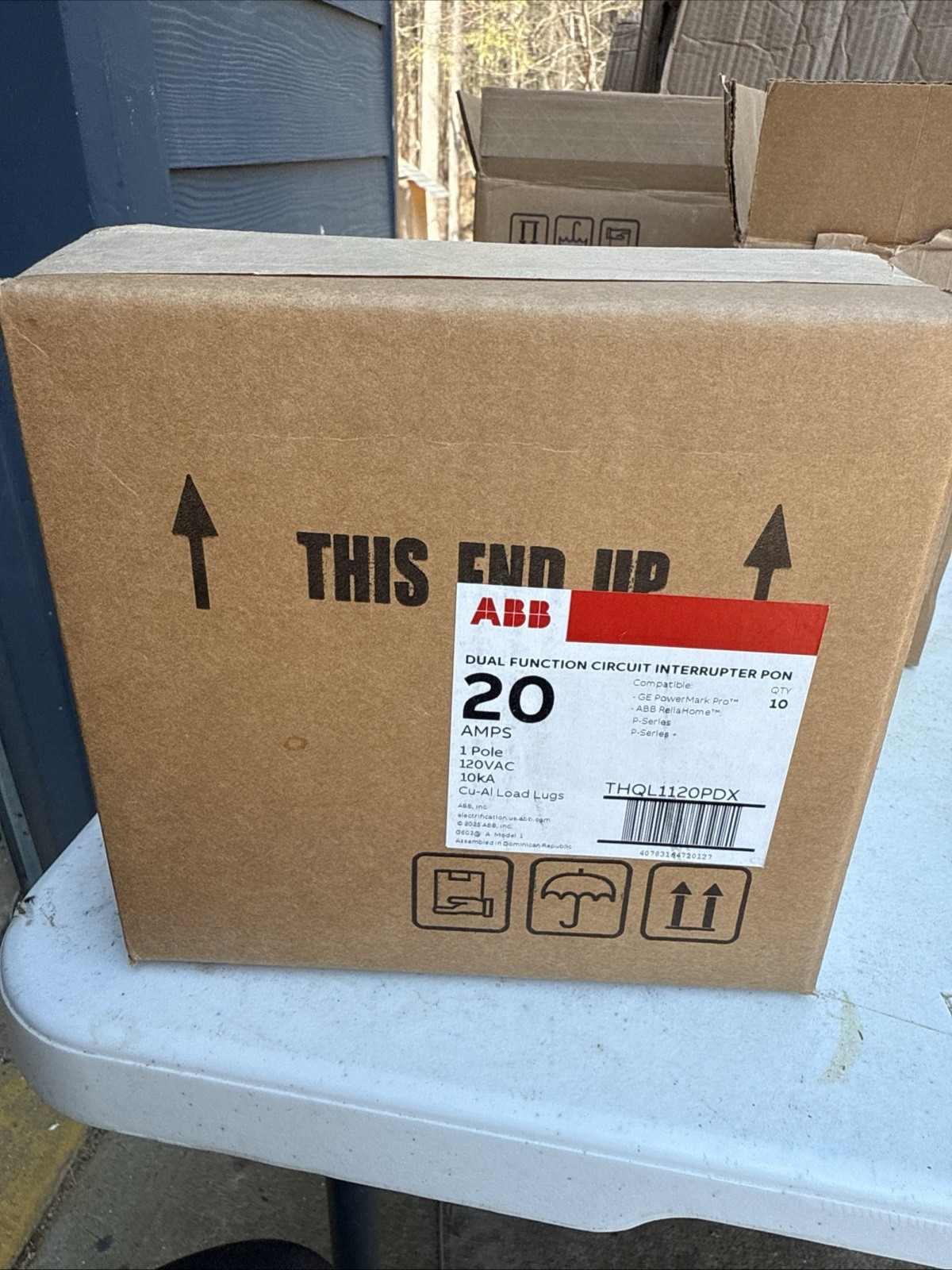 10PCS ABB GE THQL1120PDF 20A AFCI/ GFCI PLUG ON NEUTRAL (no pigtail wire)NEW