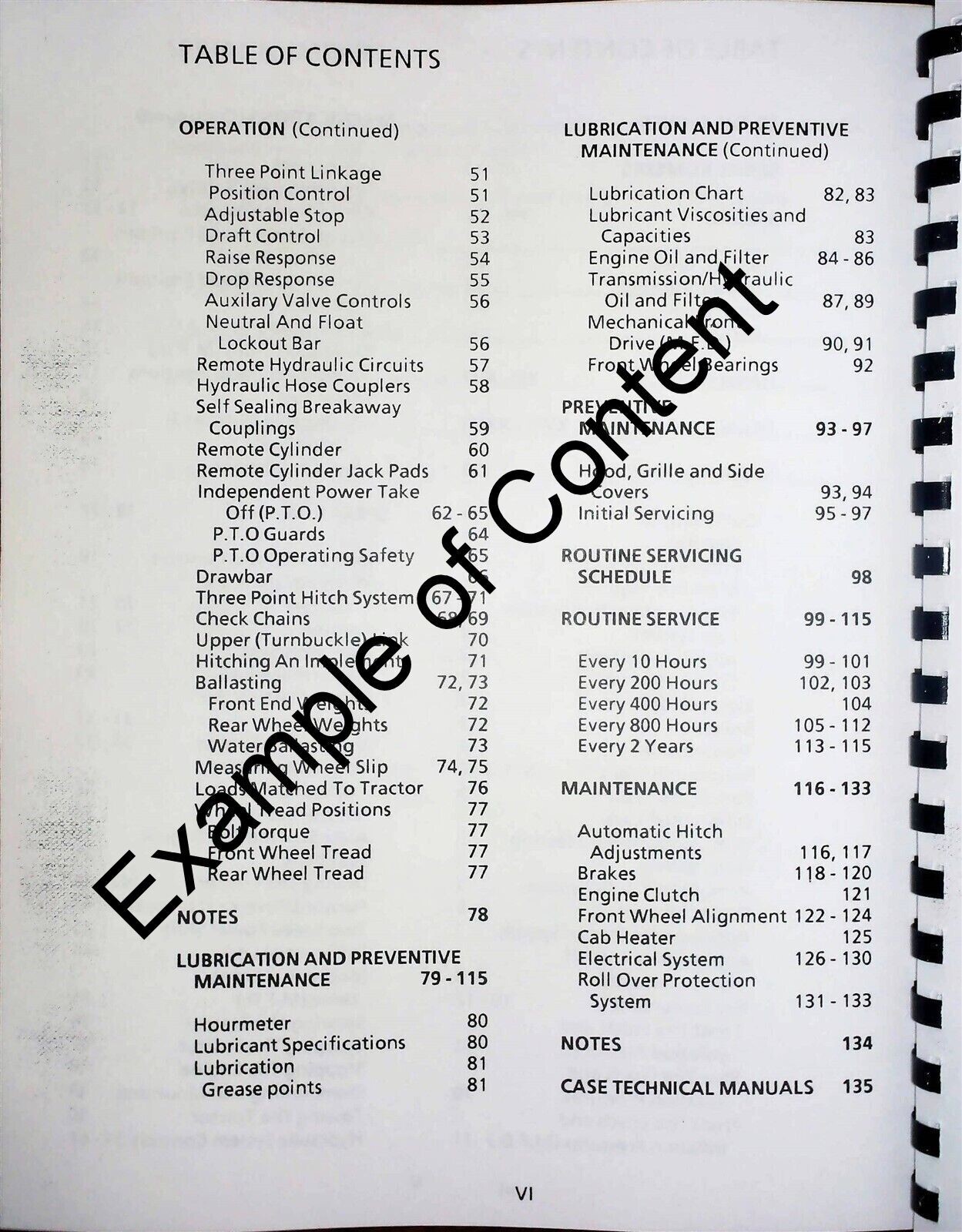 Case 9110 9130 Tractor Owners Operators Manual