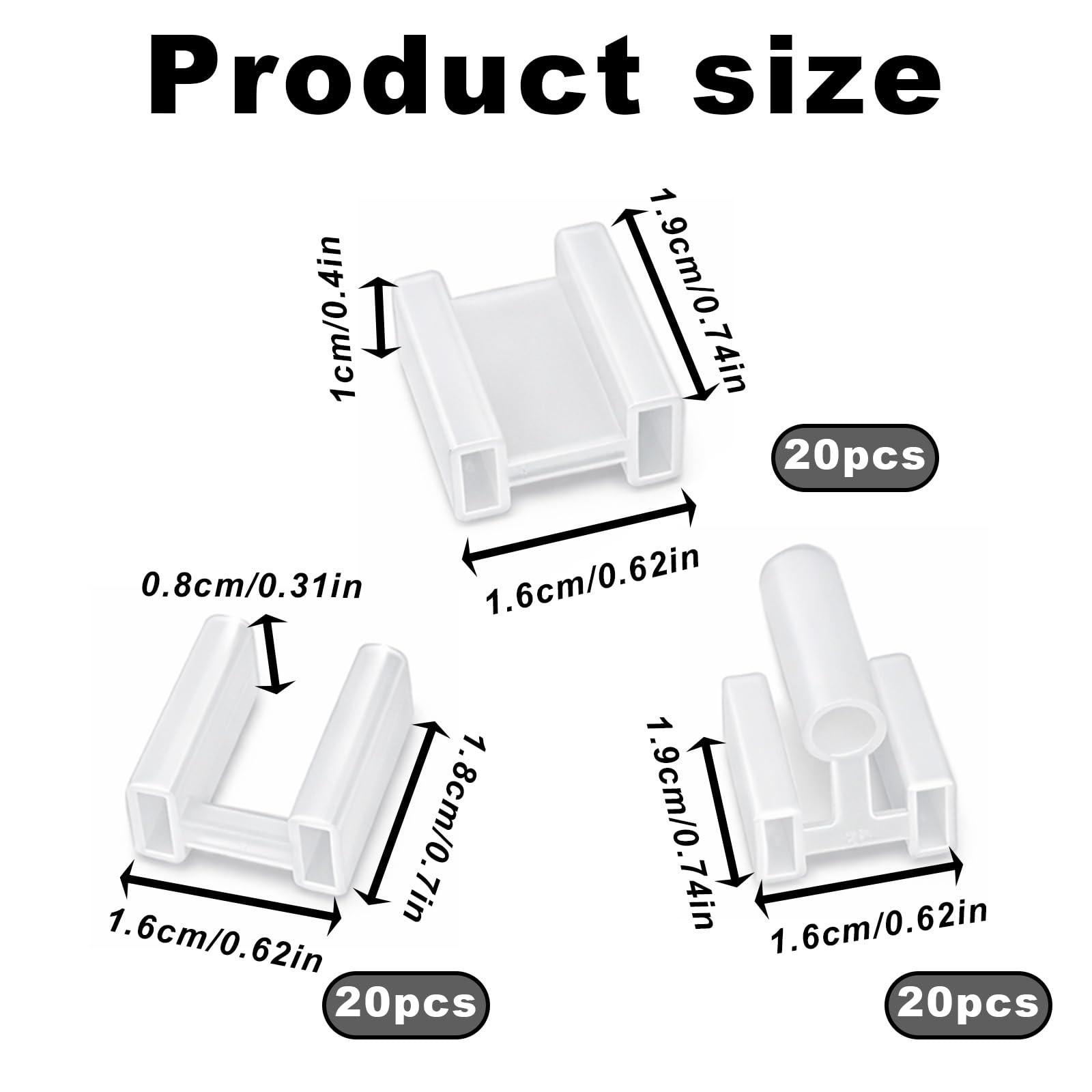 60 Pieces Plug Cover, Outlet Plugs Covers, 3 Prong and 2 Prong Plastic Protec…