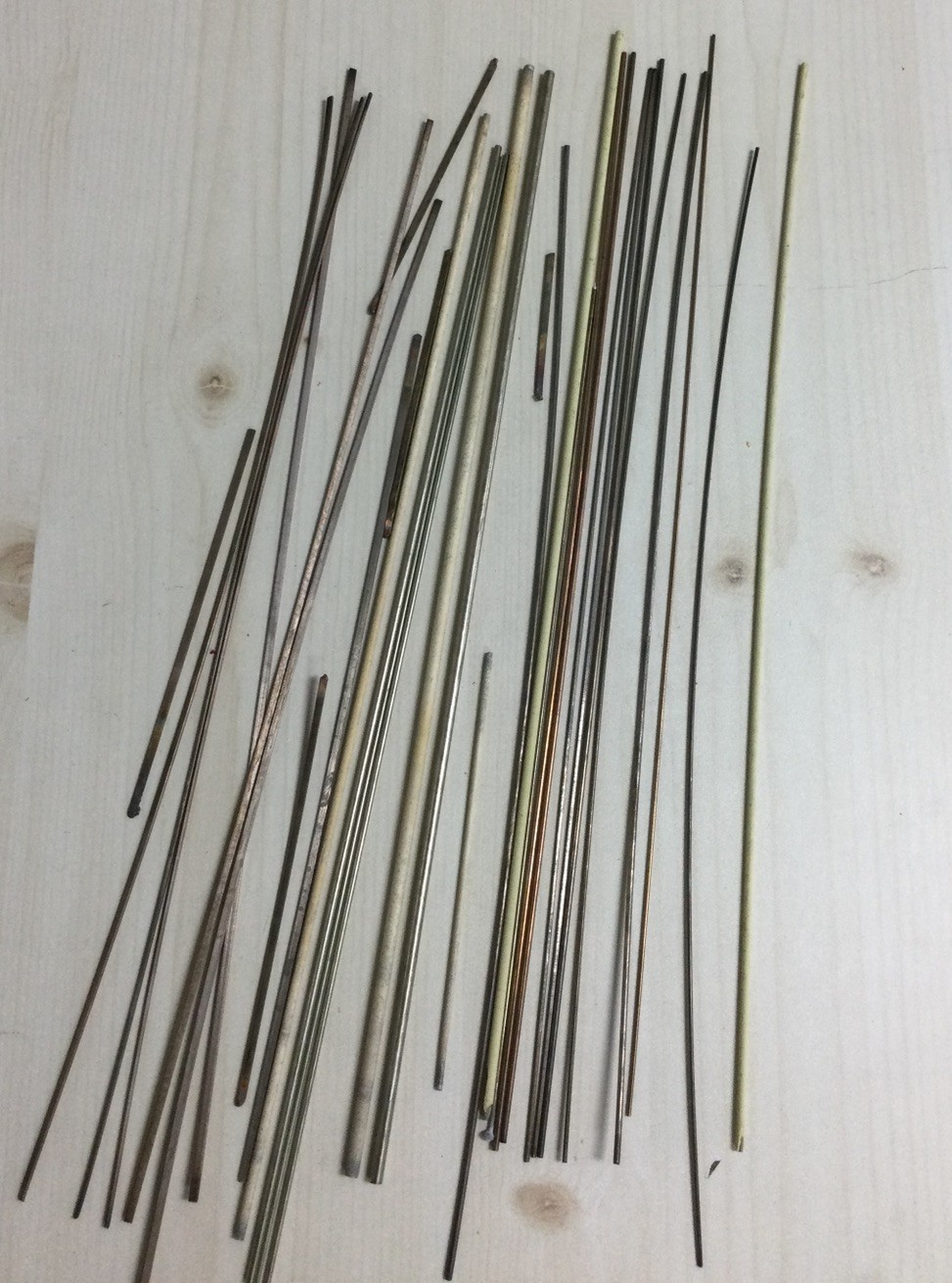 25 Misc Rods silver-copper-phosphorus brazing alloy Mixed Lot 1.1lbs