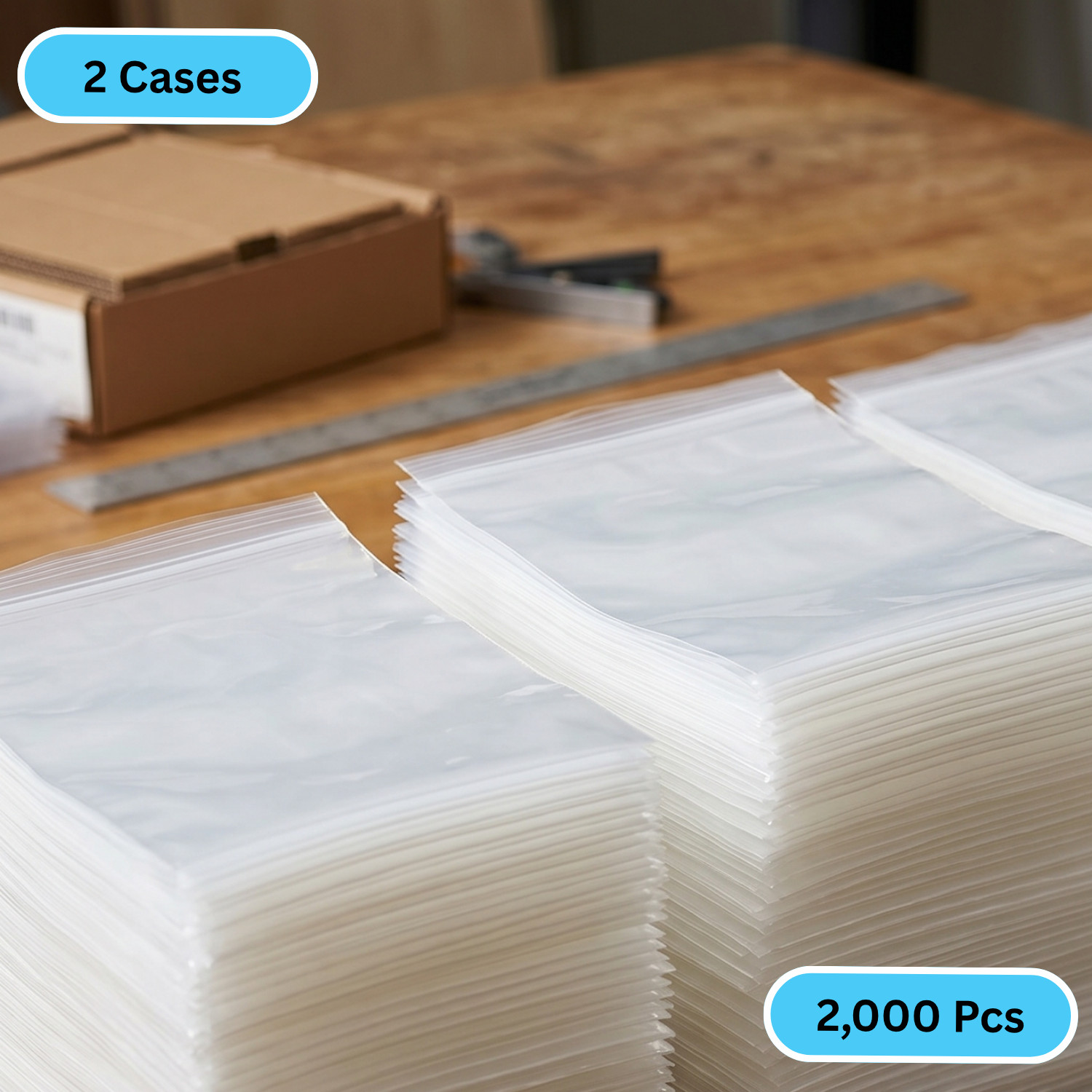 2 Mil 12 x 15″ Freezer Storage Top Seal Reclosable Clear Polybags 10000 Pcs