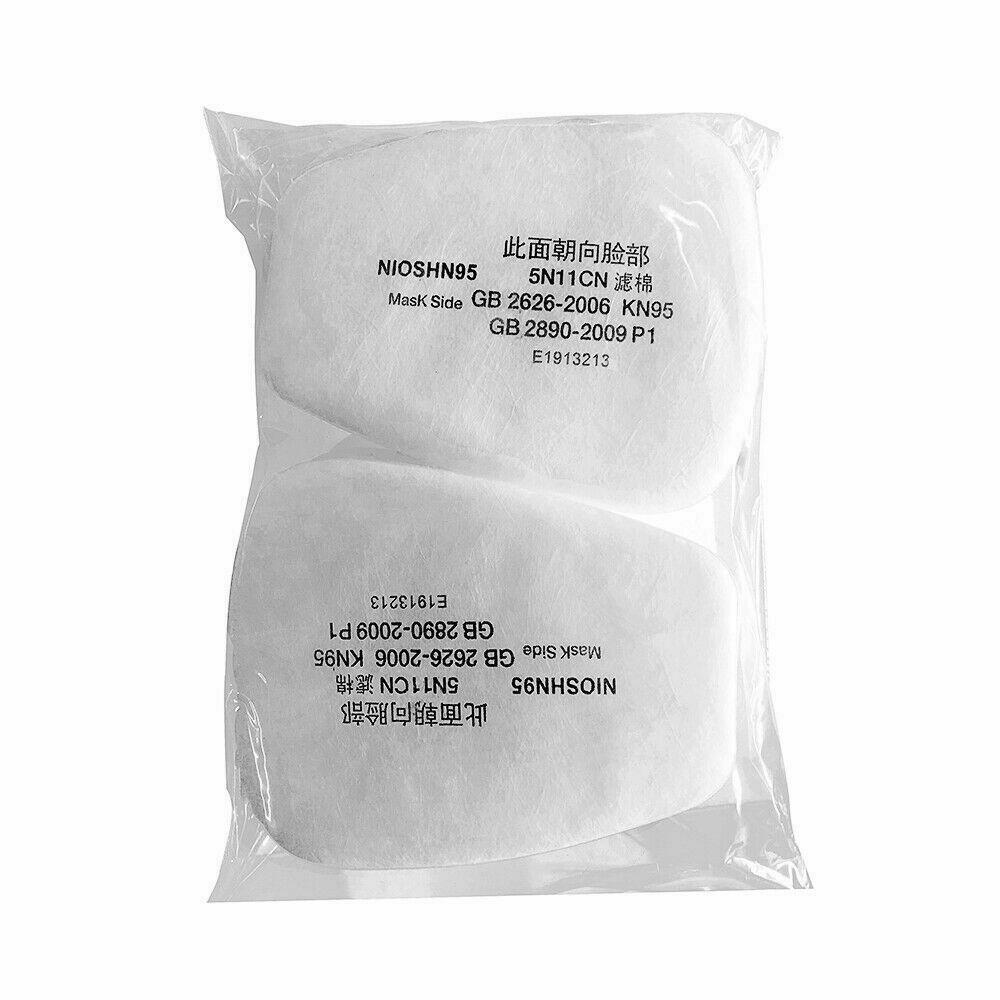 10pcs/set 5N11 Cotton Filter Replacement Filters For 6200 6800 7502 Respirators