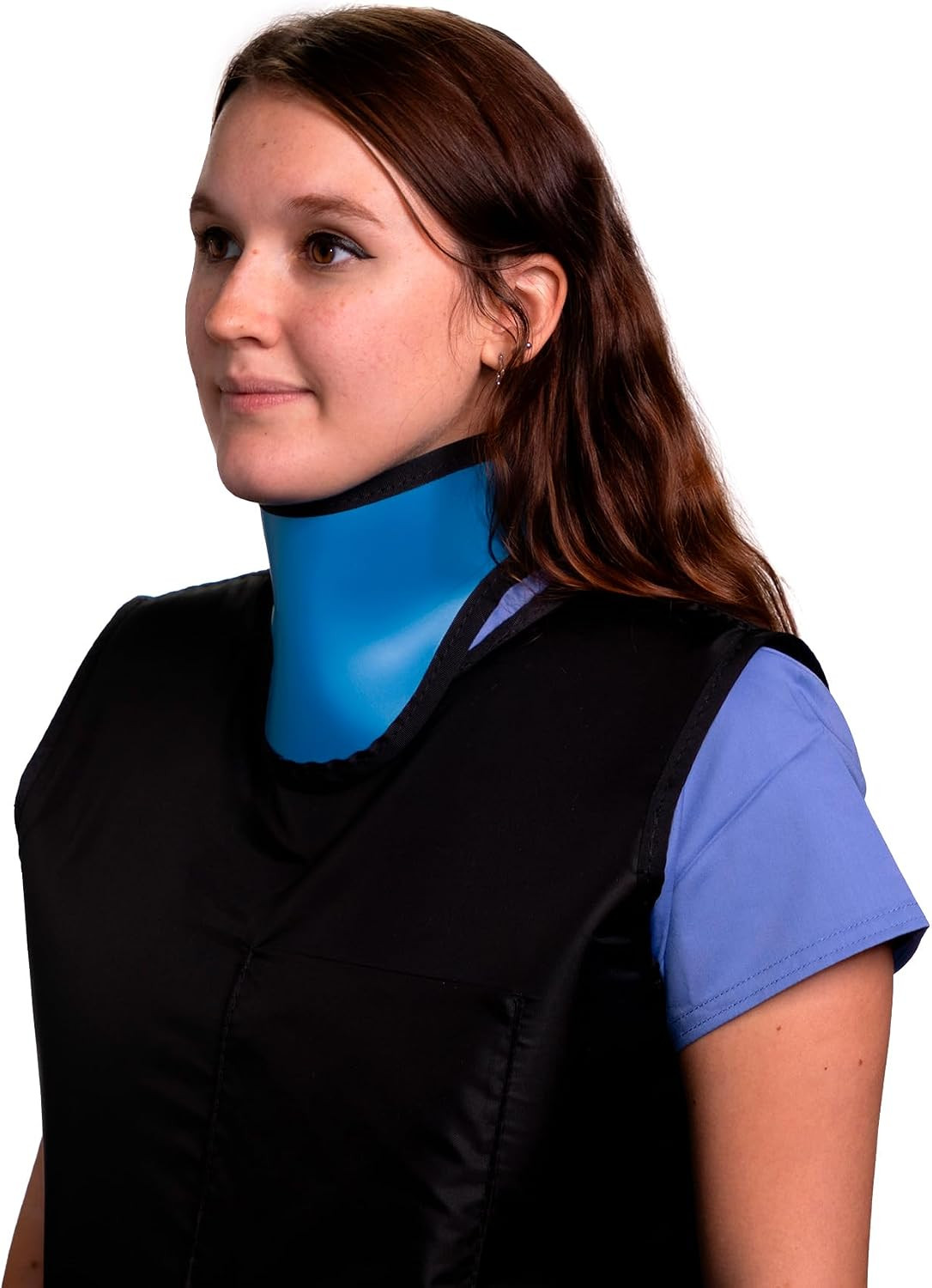 Thyroid Shield/Collar with PVC Easy Clean Color Cyan .50Mm PB Light Weight Radia