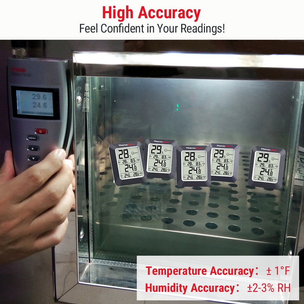 3PCS LCD Digital Indoor Hygrometer Thermometer Temperature Humidity Monitor