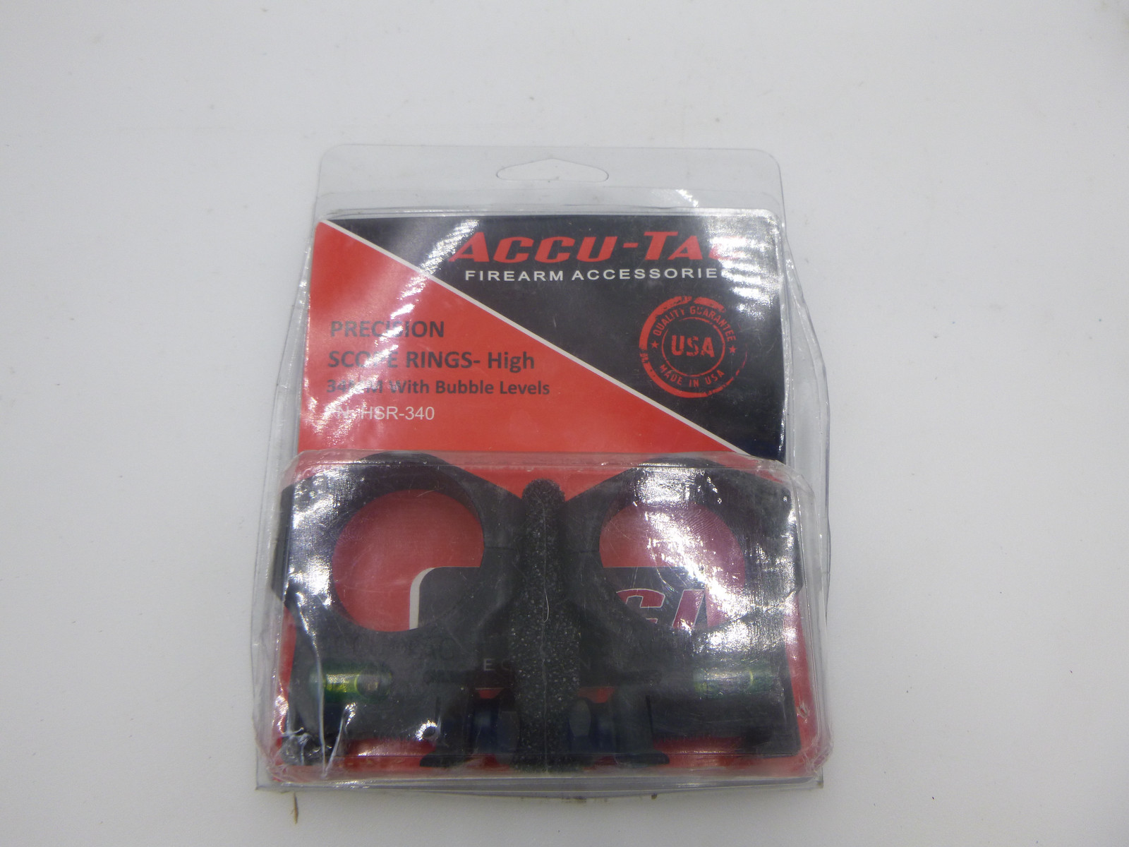 Accu-Tac Precision Scope Rings High 34MM with Bubble Levels HSR-340