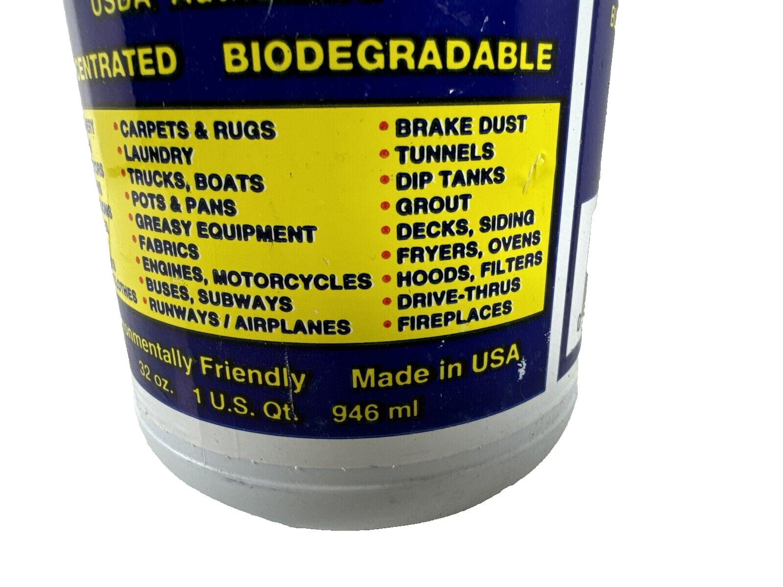 NEW SEALED GP66 Green Miracle Cleaner Quart Cleans Over 1,000 Surface Types